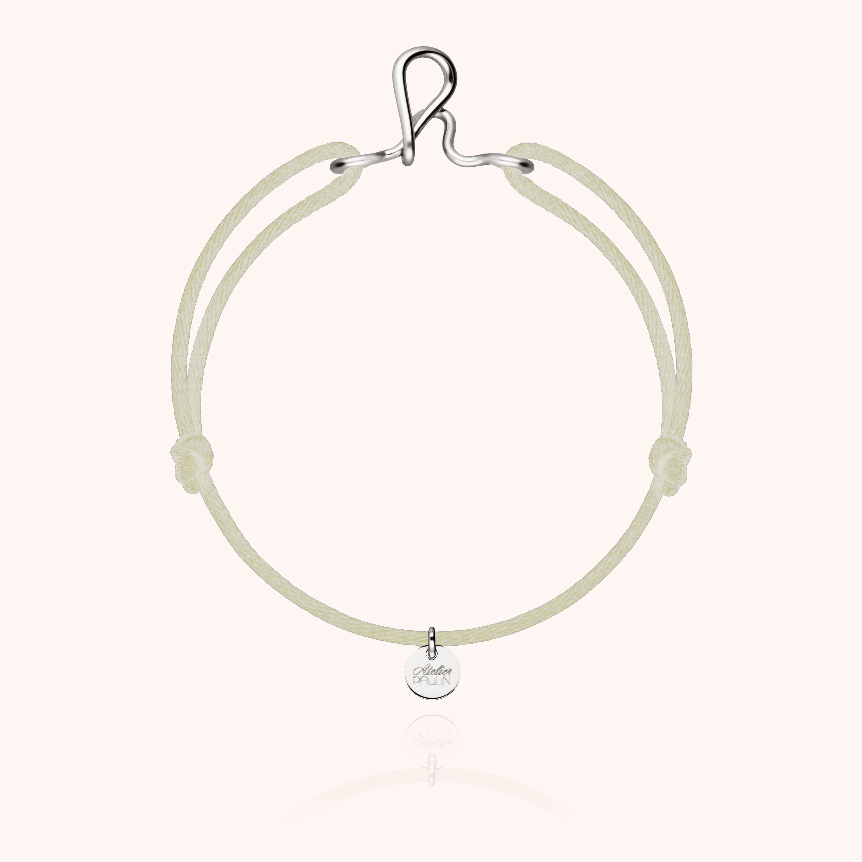 Bracelet cordon masculin discret argent 925 anniversaire homme Atelier Paulin - argent sterling - homme