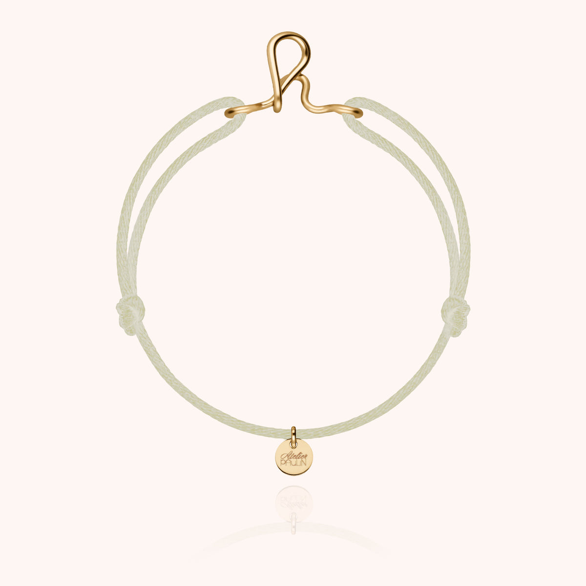 Armband Kordel Original Initiale aus gelbem Goldfilled — sichere Lieferung aus Paris