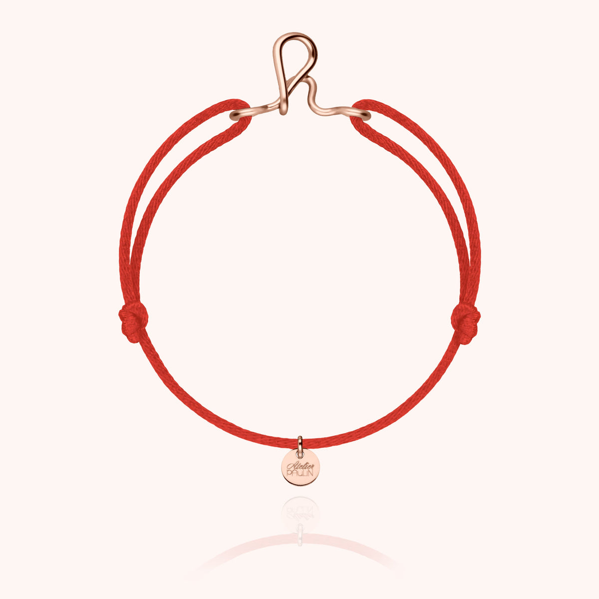 Original Initiale Cord Bracelet in 14k rose gold-filled wire