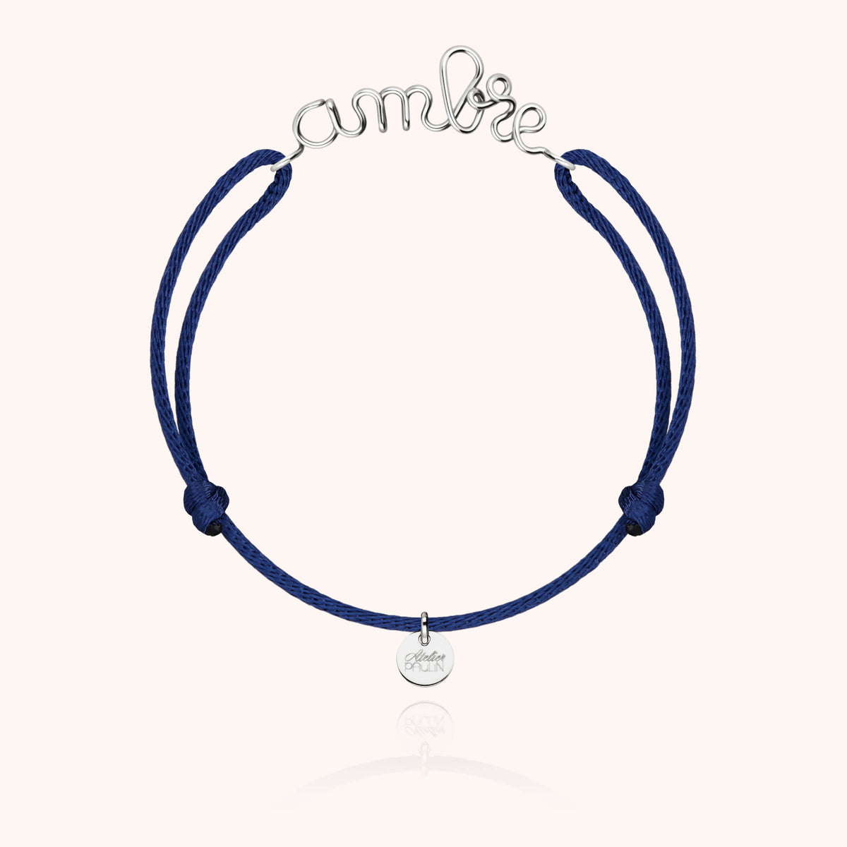 Bracciale Cordino Originale Personalizzato in filo d'argento sterling 925