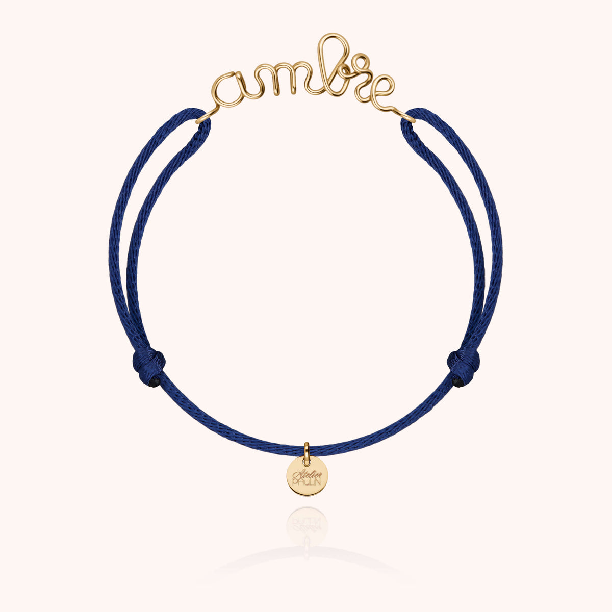 Personalisierbares personalisiertes Armband Original mit Kordel — personalisierte Schmuck-Geschenkidee