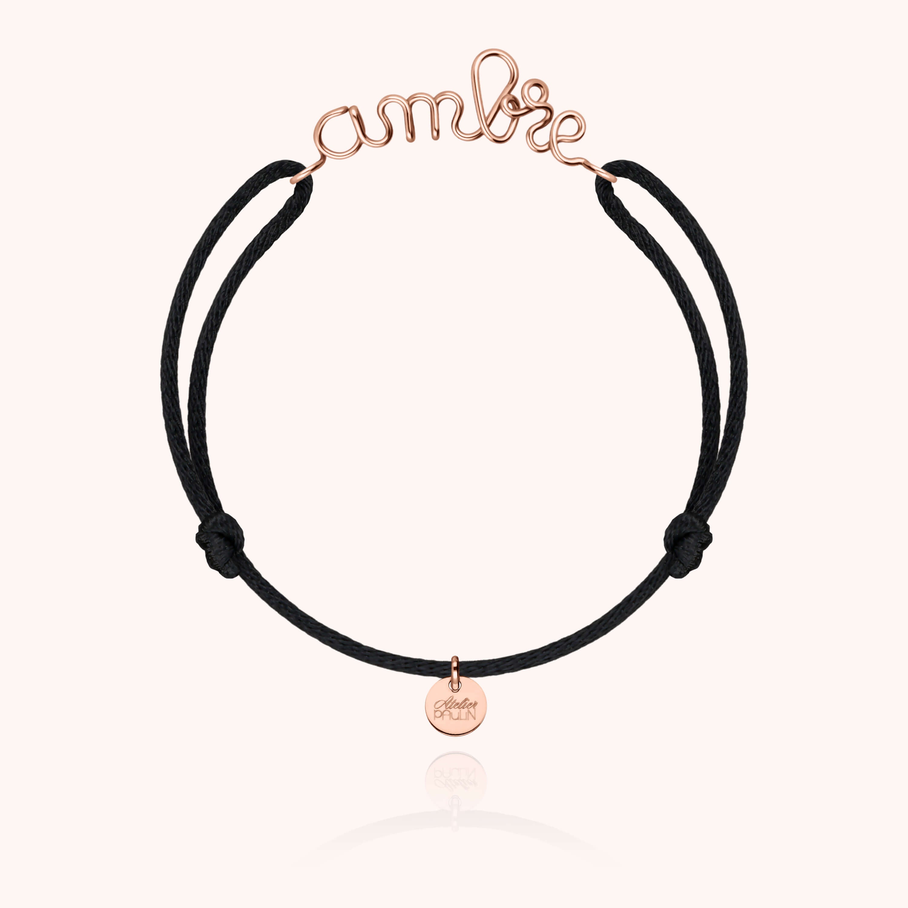 Bracelet Cordon Original Personnalisé en or rose 18K — bijou durable garanti à vie