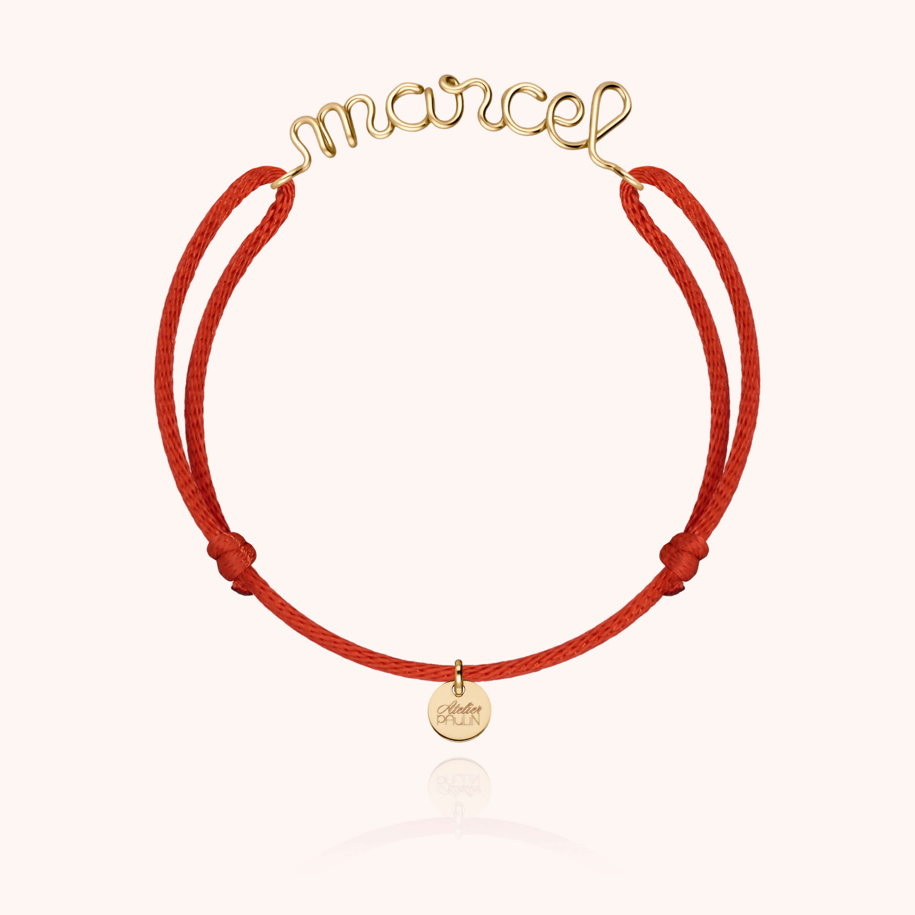 Bracelet Cordon Original Personnalisé en or jaune laminé — garantie à vie Atelier Paulin