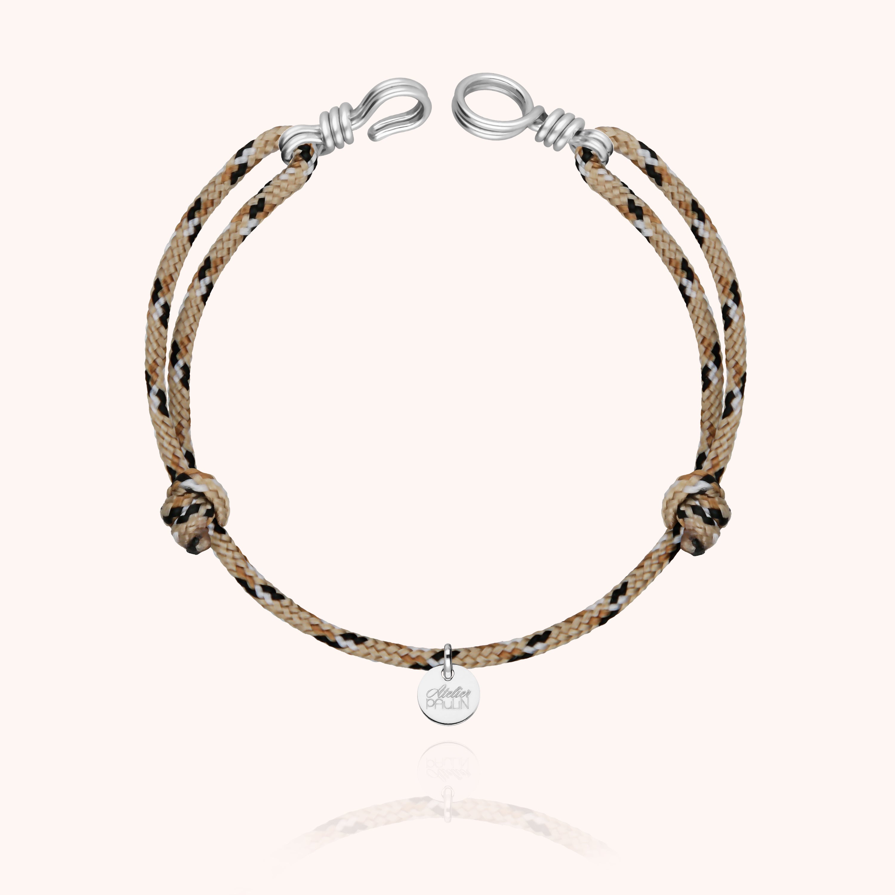 Bracelet cordon minimaliste masculin argent 925 cadeau élégant homme Atelier Paulin - argent sterling -