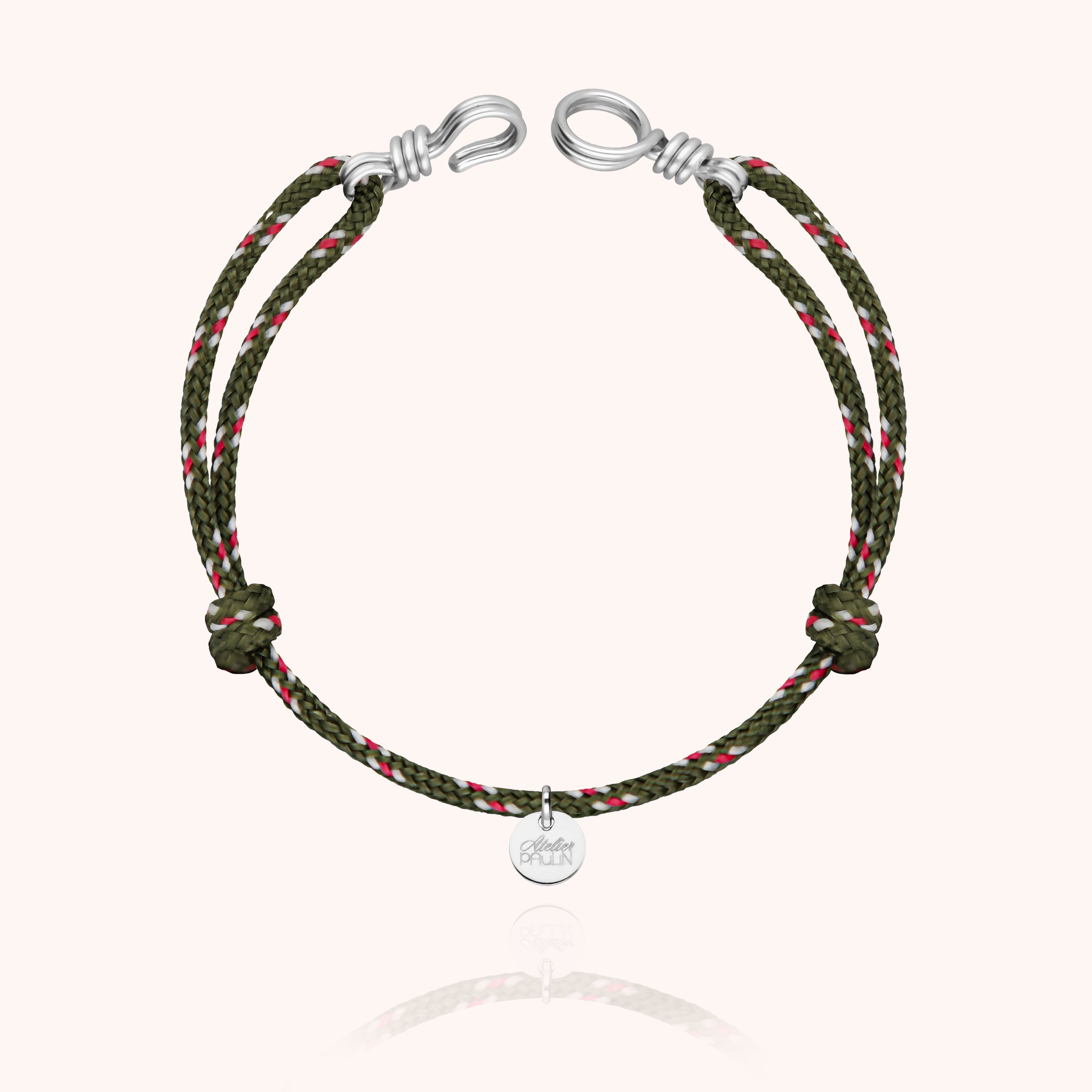 Bracelet cordon masculin discret argent 925 quotidien homme Atelier Paulin - argent sterling - femme