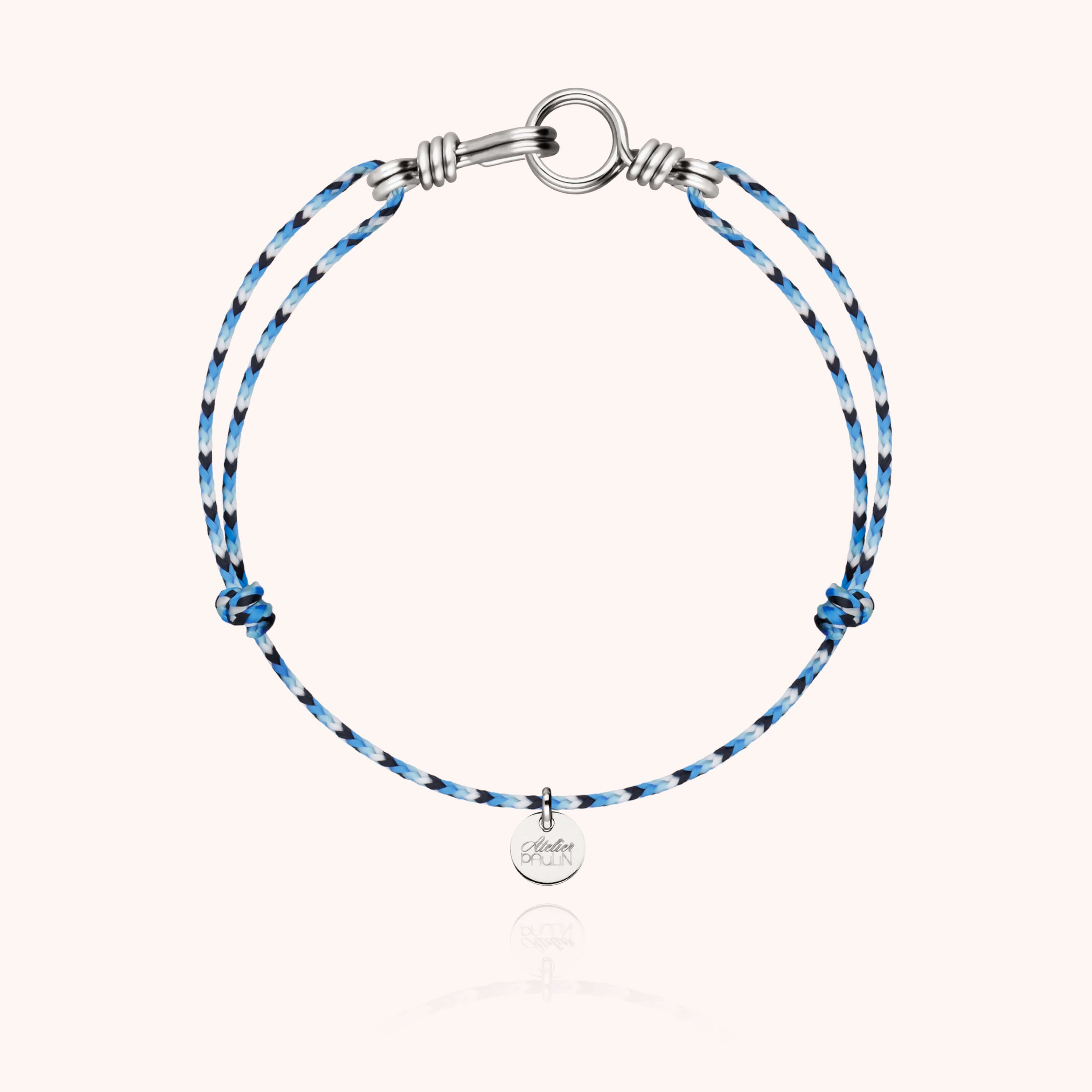 Bracelet Cordon Slim Knot Attache moi en argent sterling 925 — bijou artisanal fait main