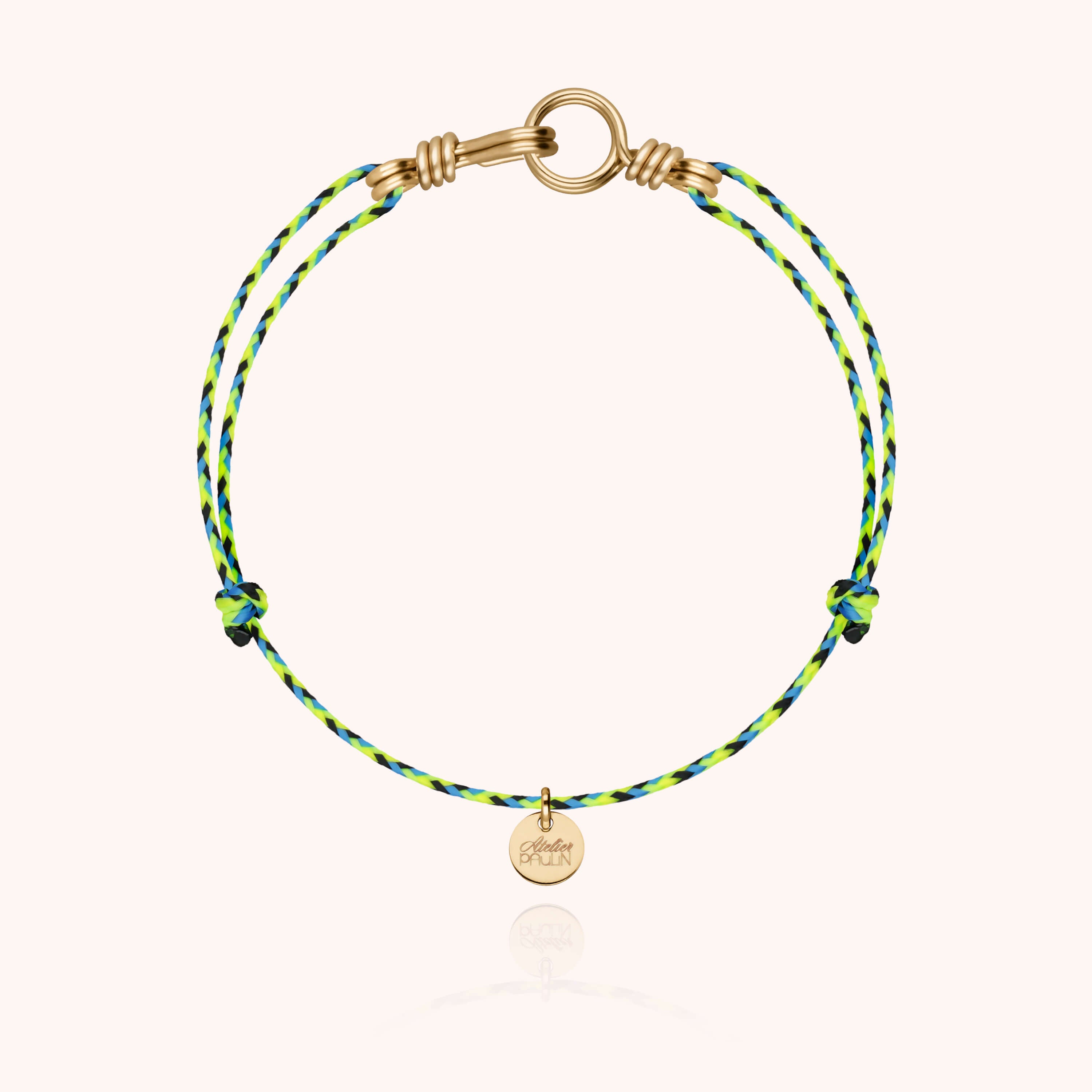 Bracelet cordon initiale gold filled 14k masculin discret Atelier Paulin - or jaune laminé -