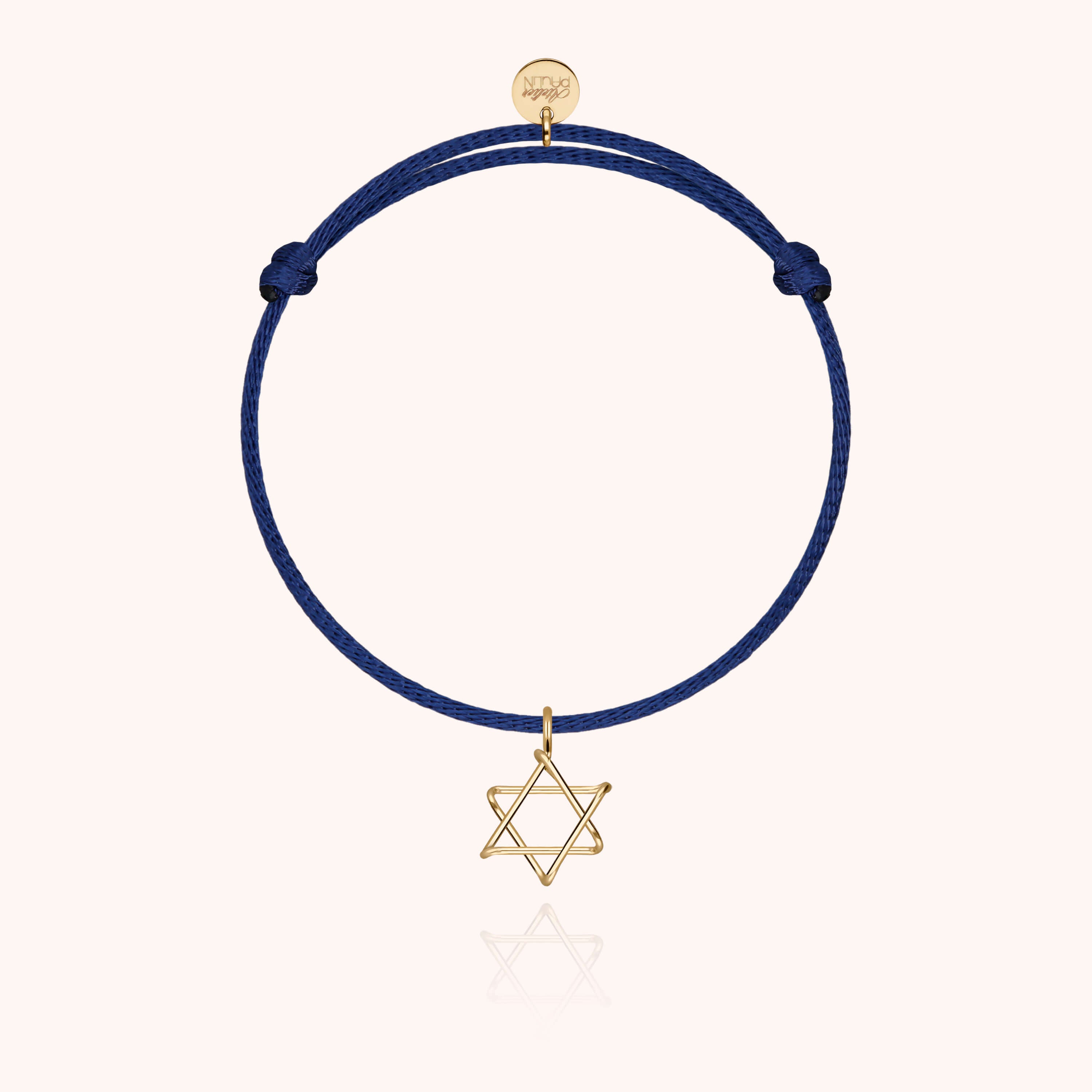Bracelet cordon enfant avec pampille or dans son écrin cadeau