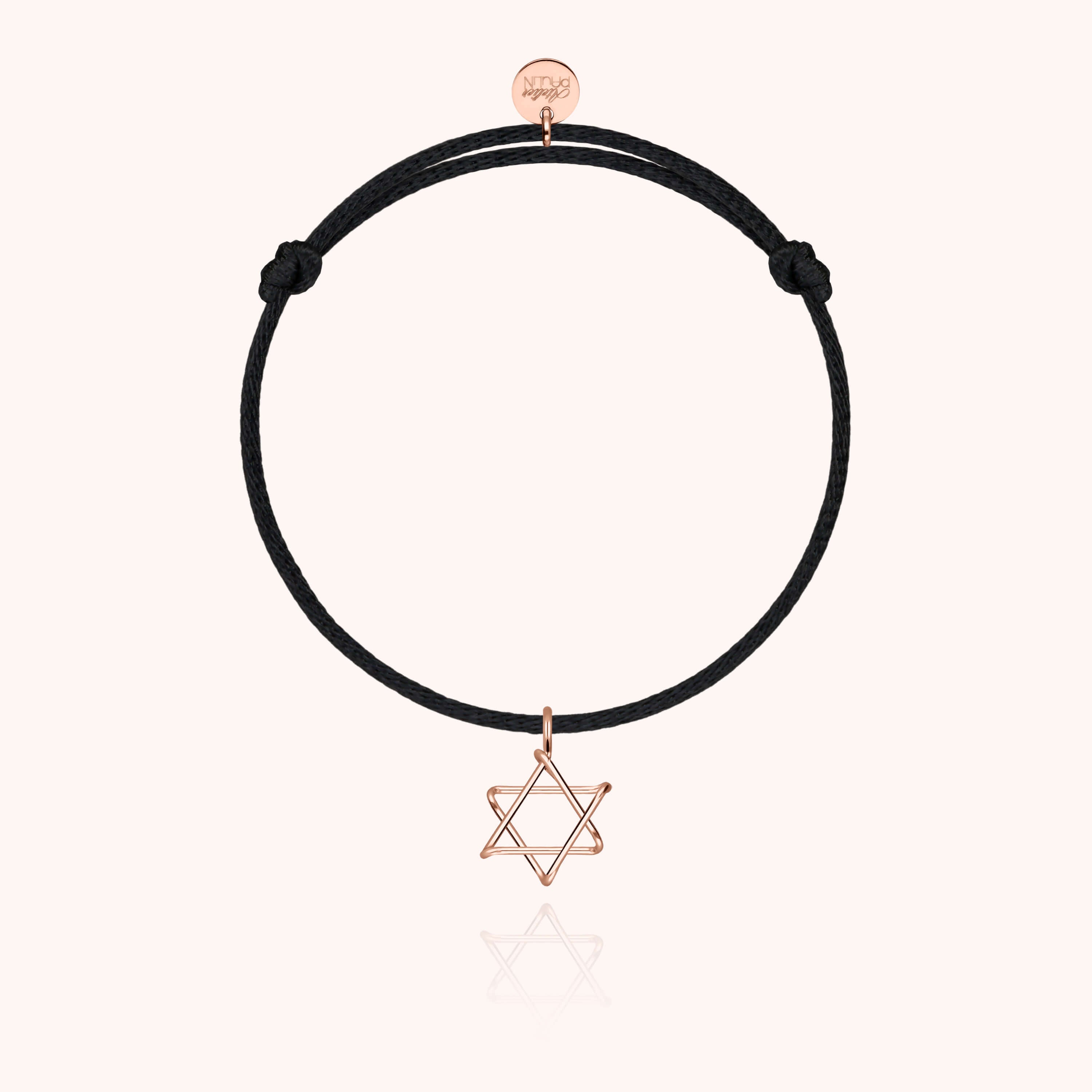 Packaging Atelier Paulin avec bracelet Étoile de David or rose