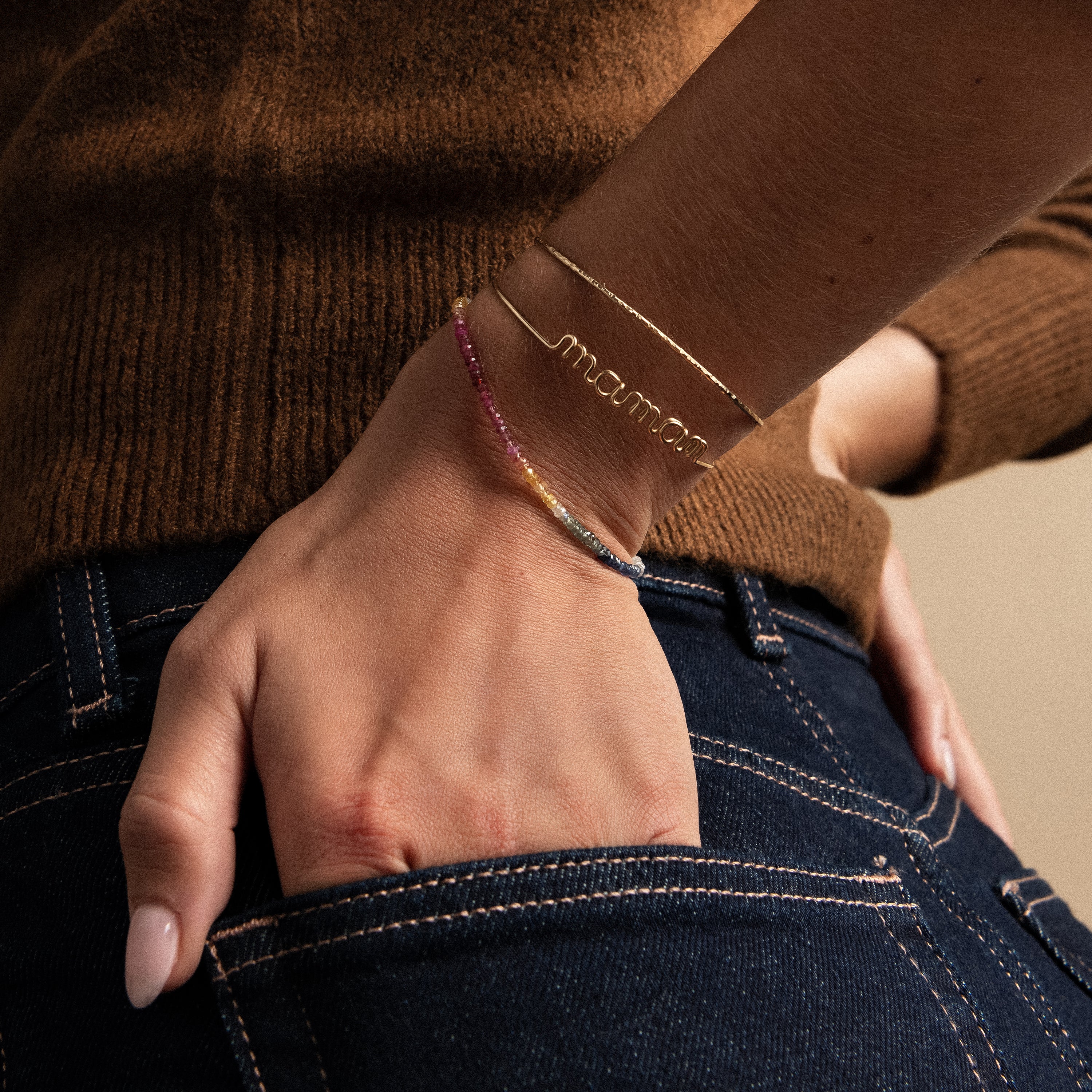 Bracelet Rivière - saphir rainbow