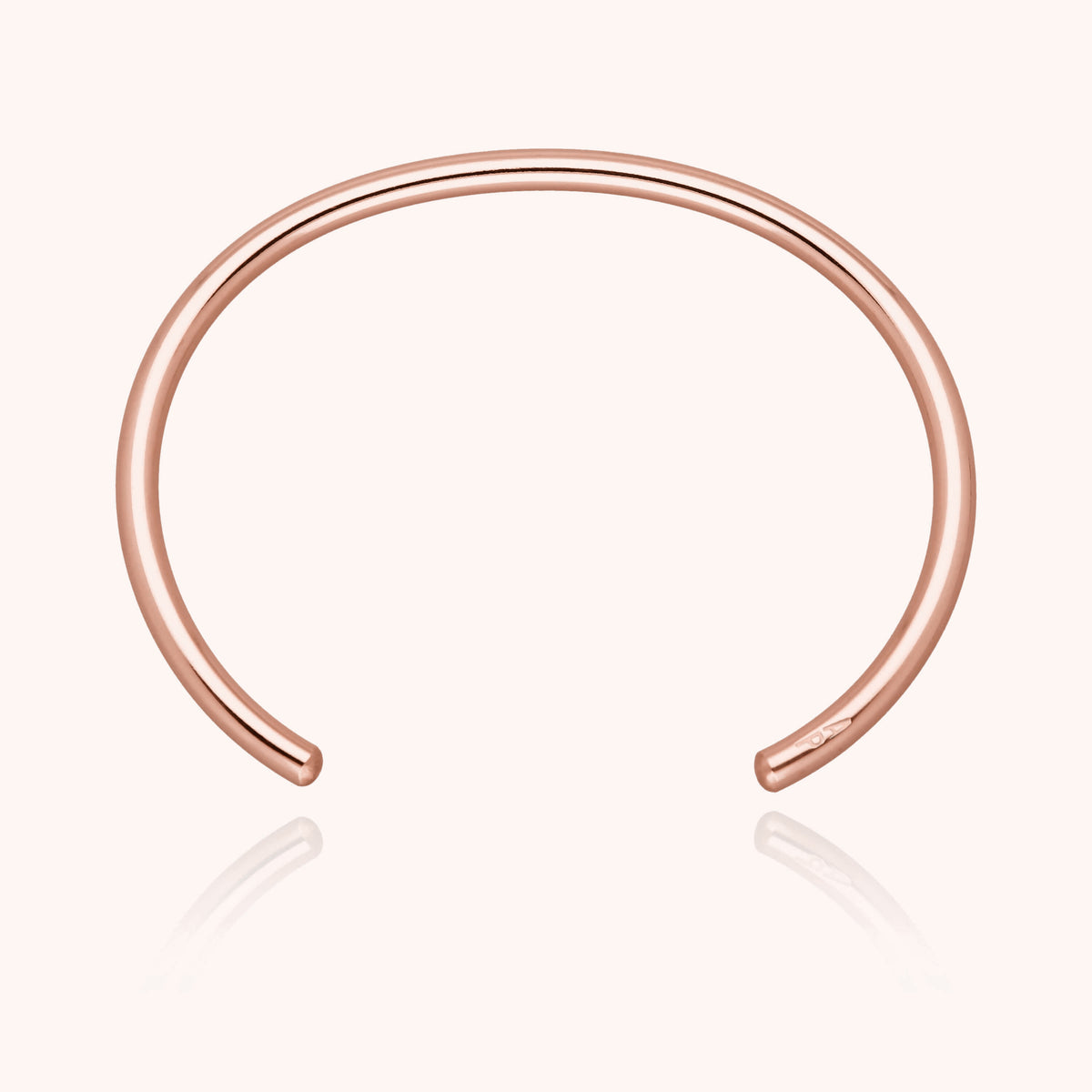 Bracciale O Cube in filo d'oro rosa laminato 14k, rigido e aperto