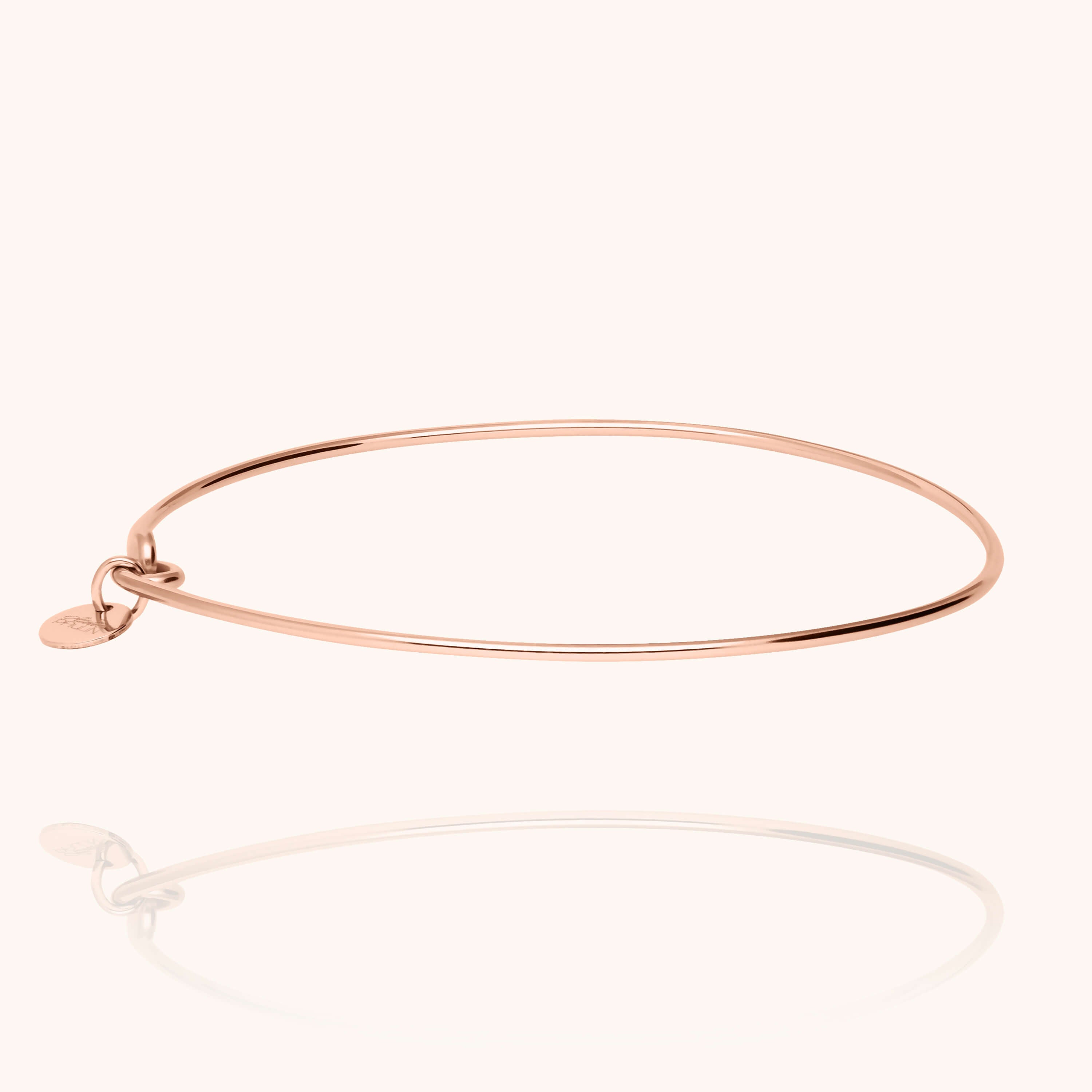 Bracelet O Pure en or rose laminé — bijou artisanal fait main