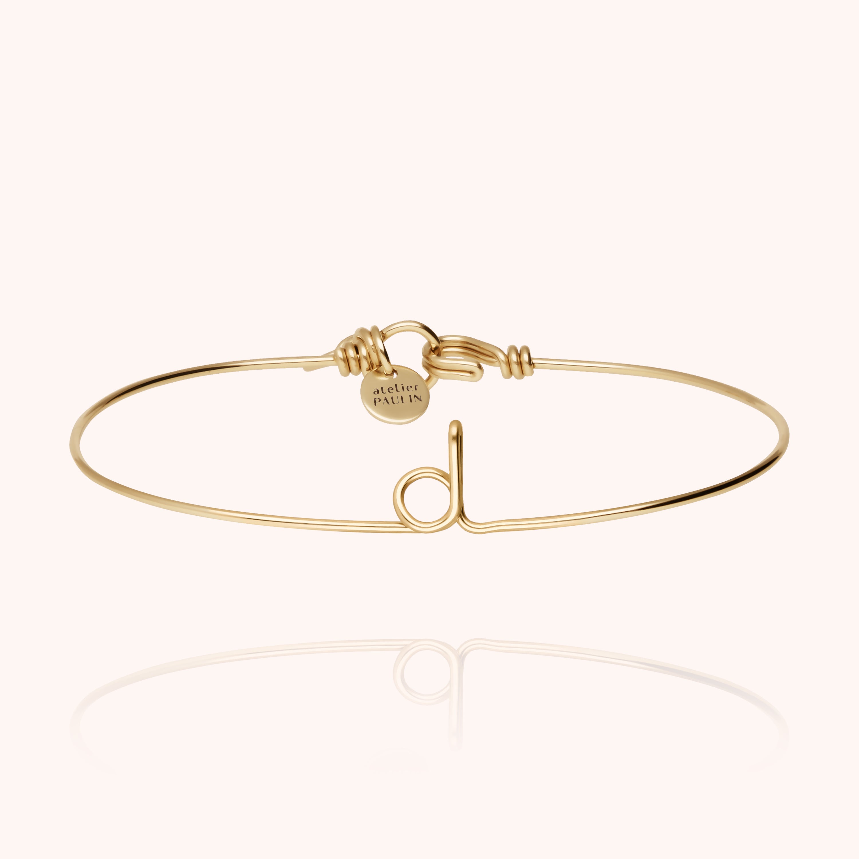 Original Initiale Bangle Bracelet - 14k yellow gold filled