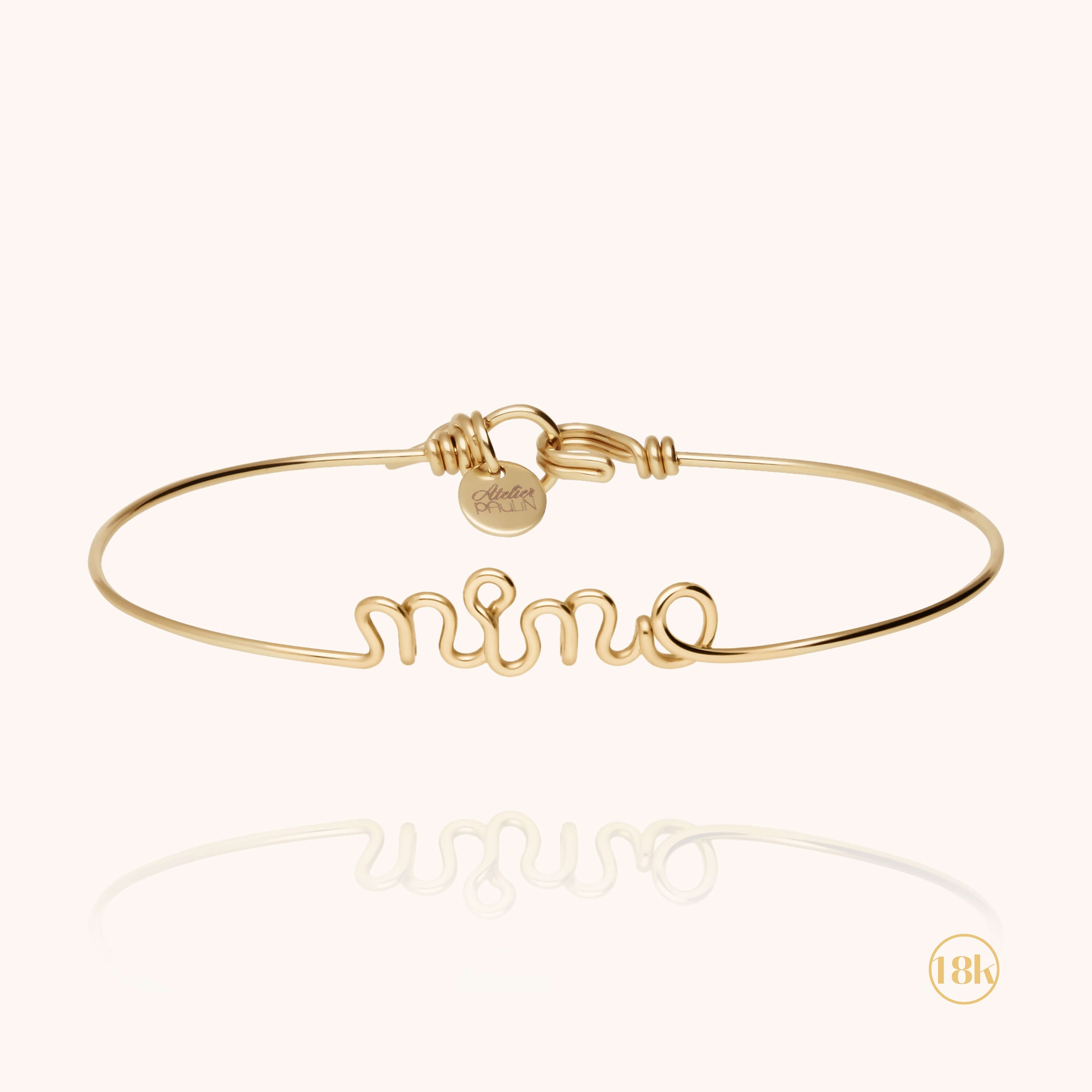 Bracelet Original Personnalisé en or jaune 18K — bijou artisanal fait main