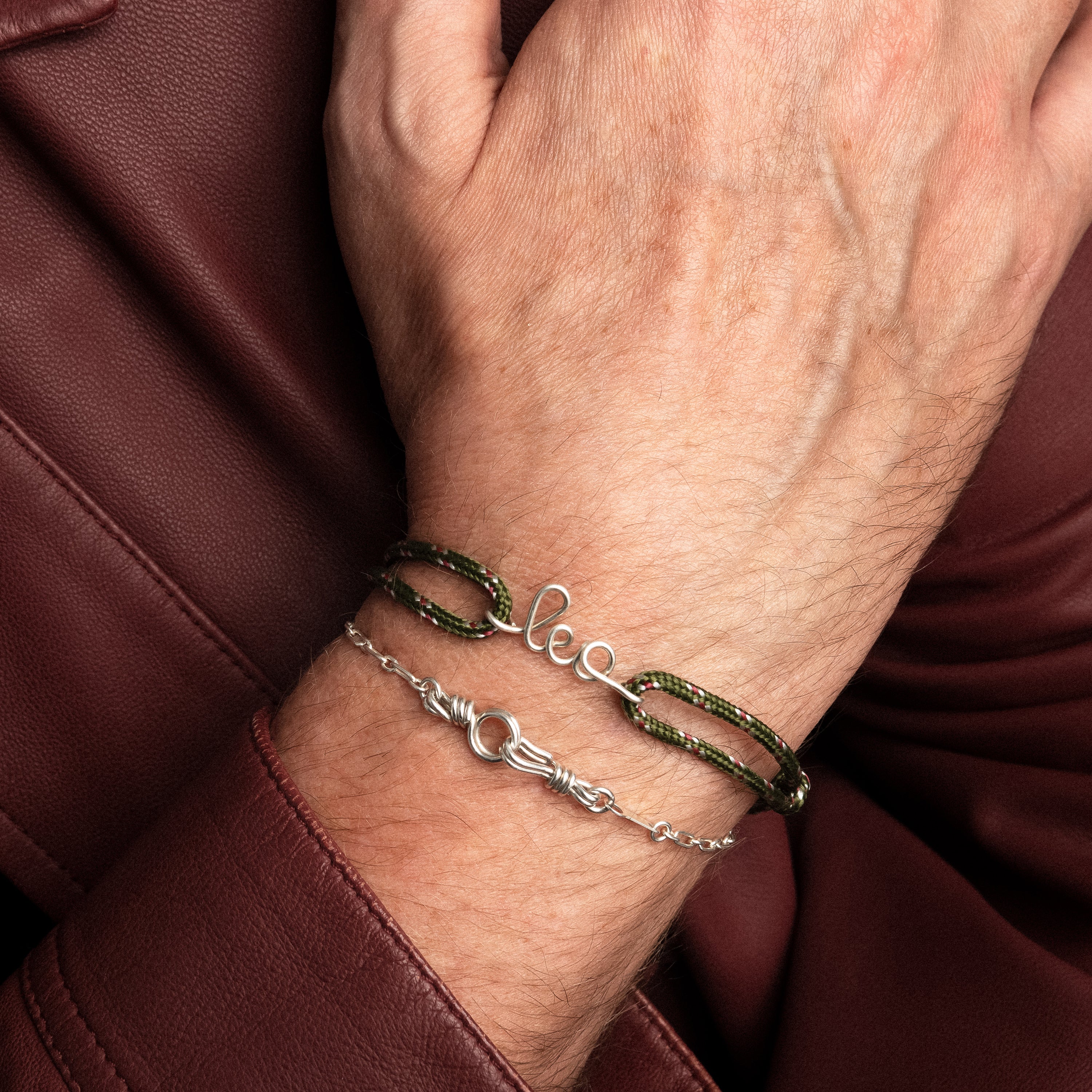 Bracciale Catena Rettangolo Attaccami - argento