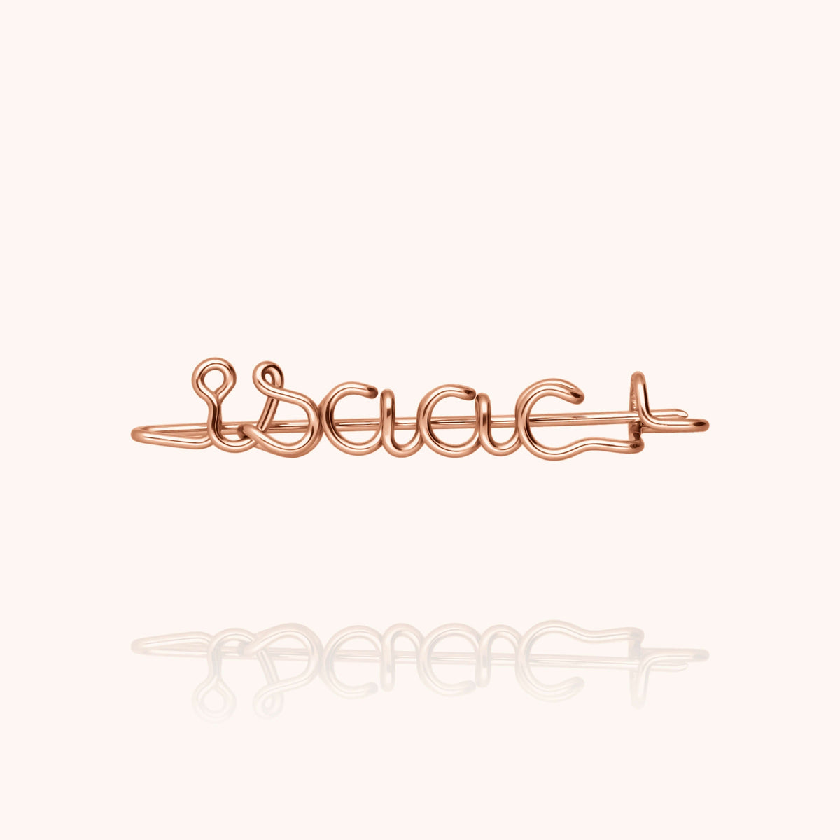 Spilla Originale Personalizzata in filo d'oro rosa laminato 14k