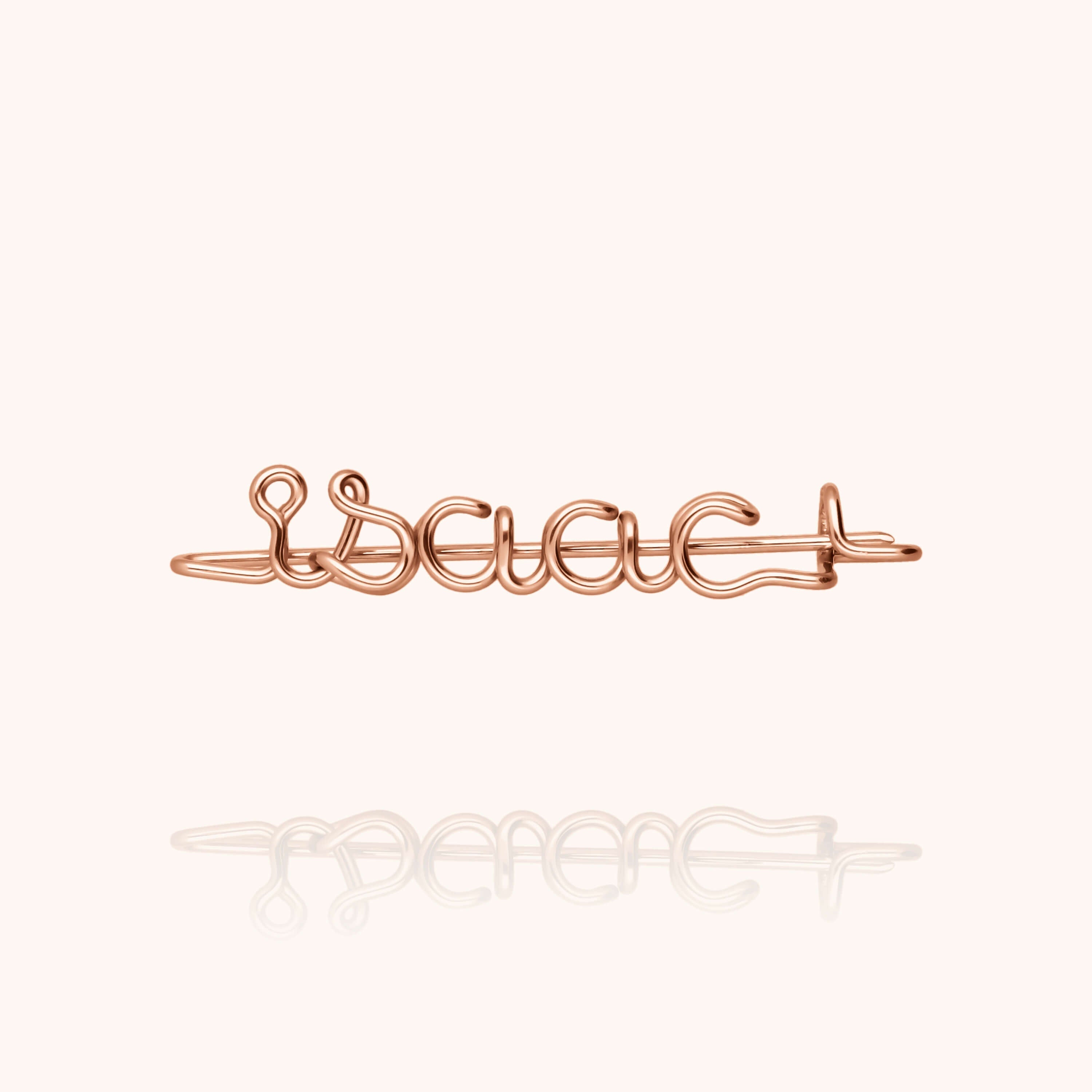 Broche Originale Personnalisée en or rose laminé — façonné à la main à Paris