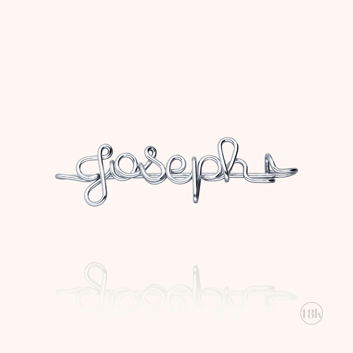 Spilla Originale Personalizzata in filo d'oro bianco 18kt