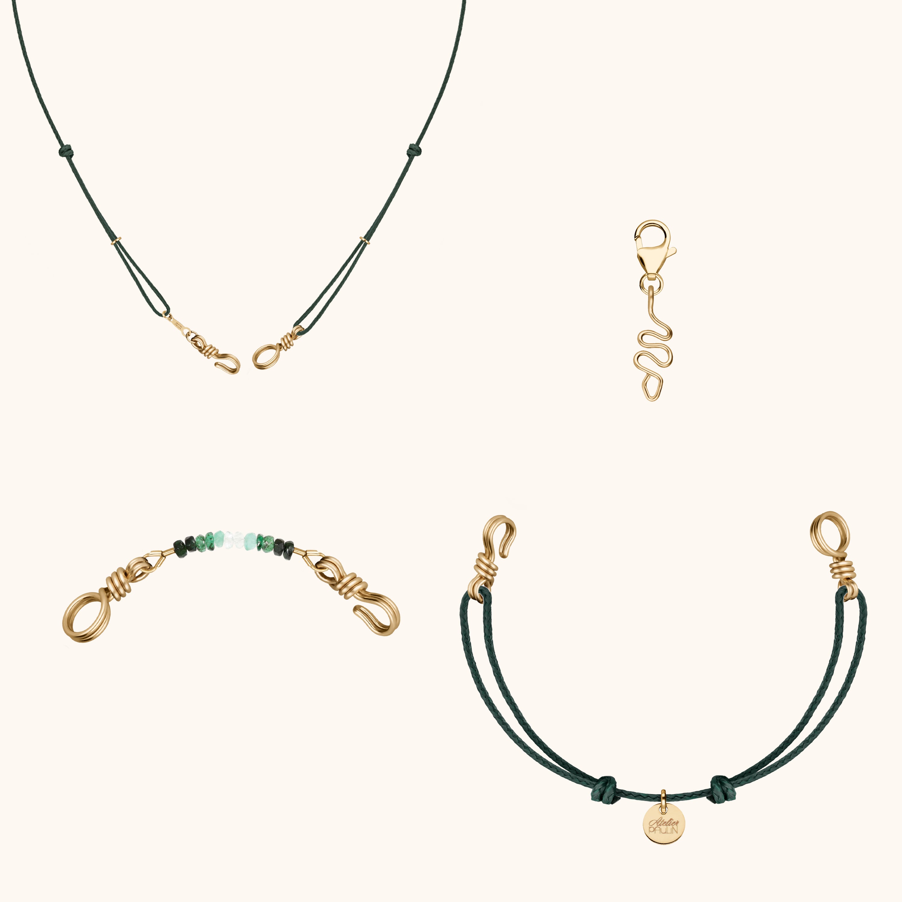 Coffret Cordon Attache moi - or jaune laminé