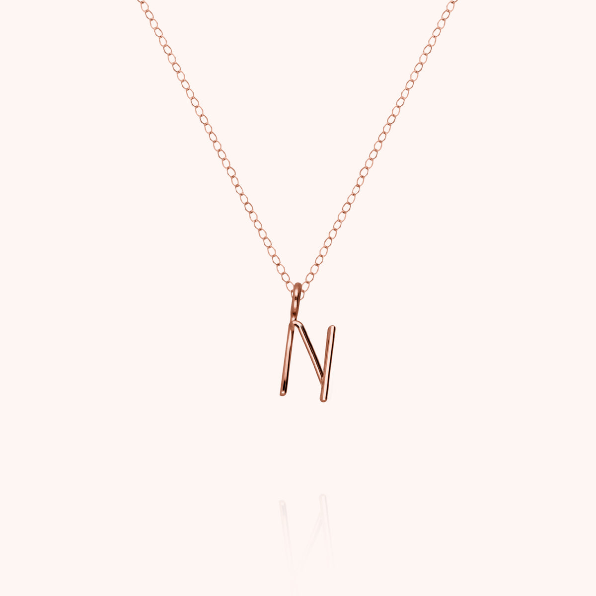 Kette Capital Initiale aus 18K Roségold — personalisierbare Kette Atelier Paulin
