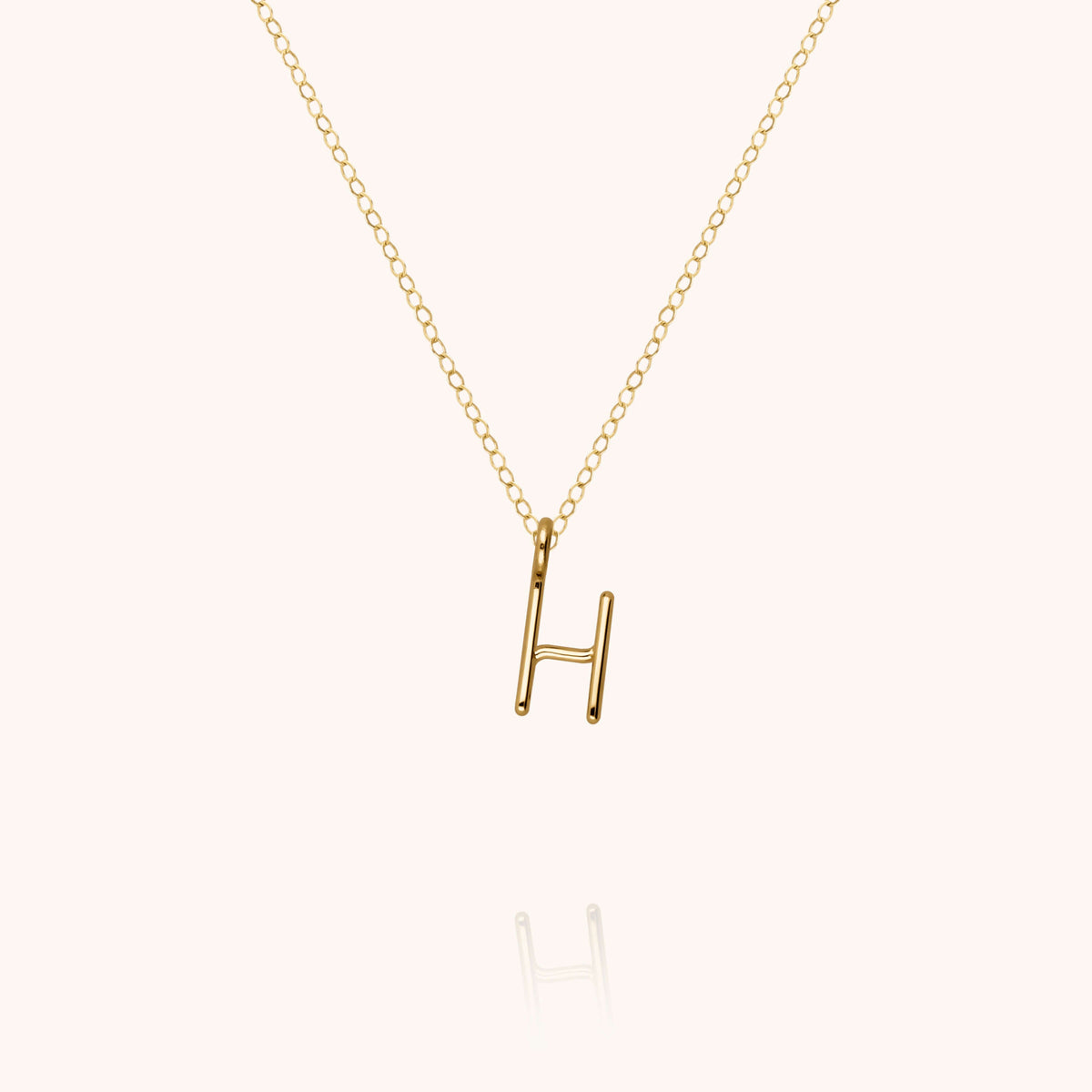 Collana Maiuscola Iniziale in filo d'oro giallo 18kt