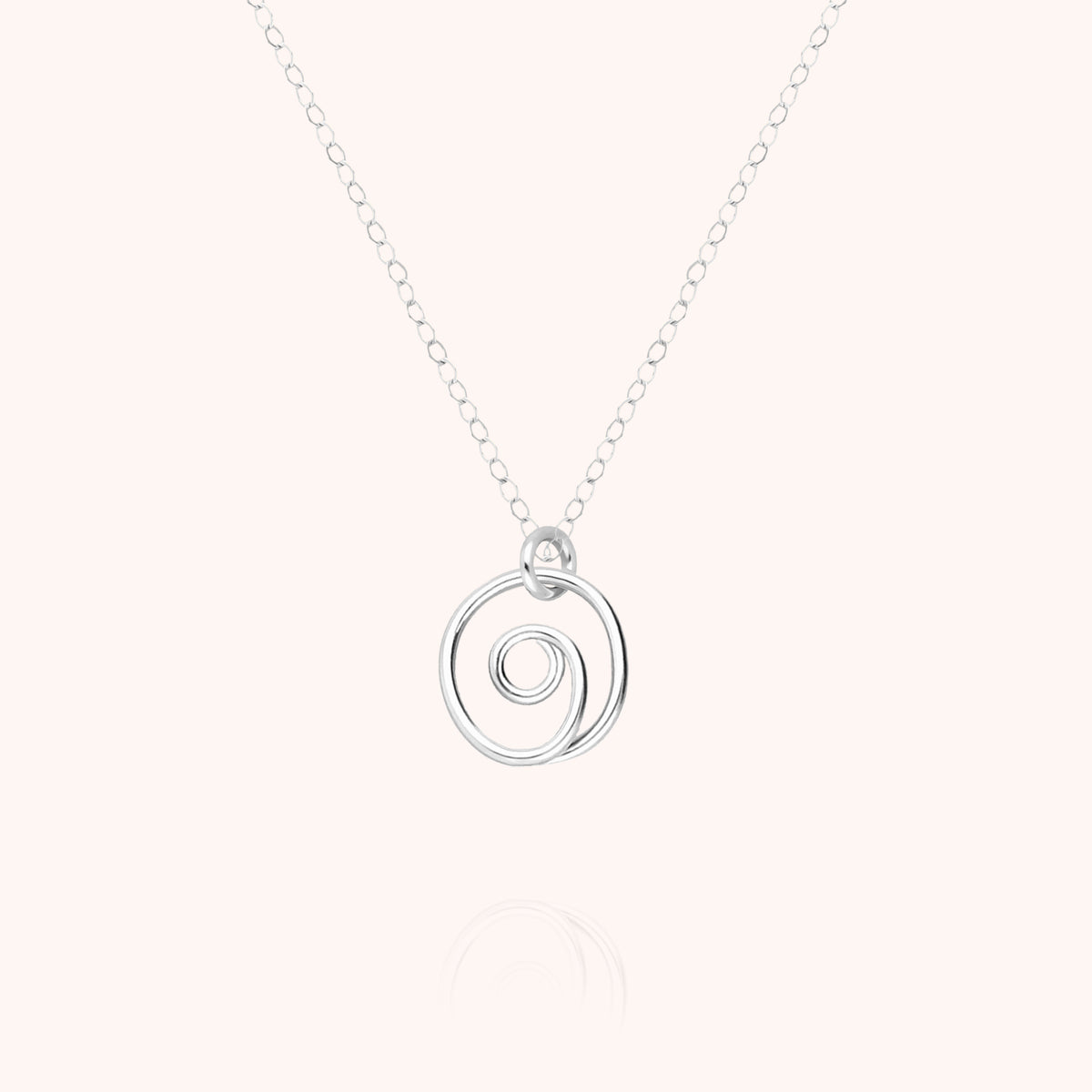 Charms-Kette Auge der heiligen Lucia aus 925 Sterlingsilber, Anhänger Spirale