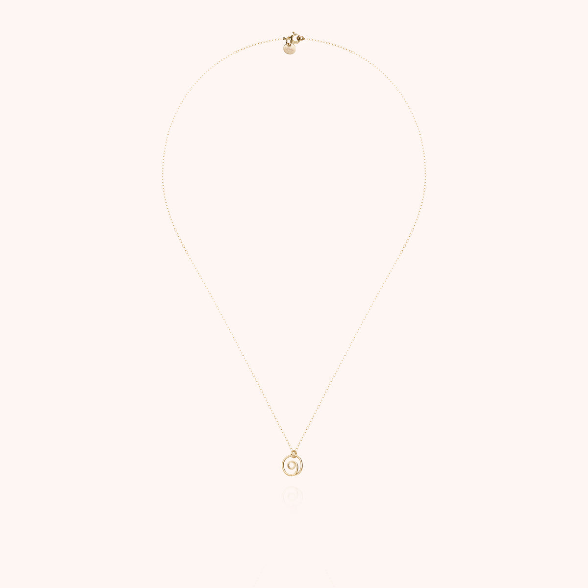 Collana Charms Occhio di Santa Lucia in filo d'oro giallo laminato 14k, vista d'insieme