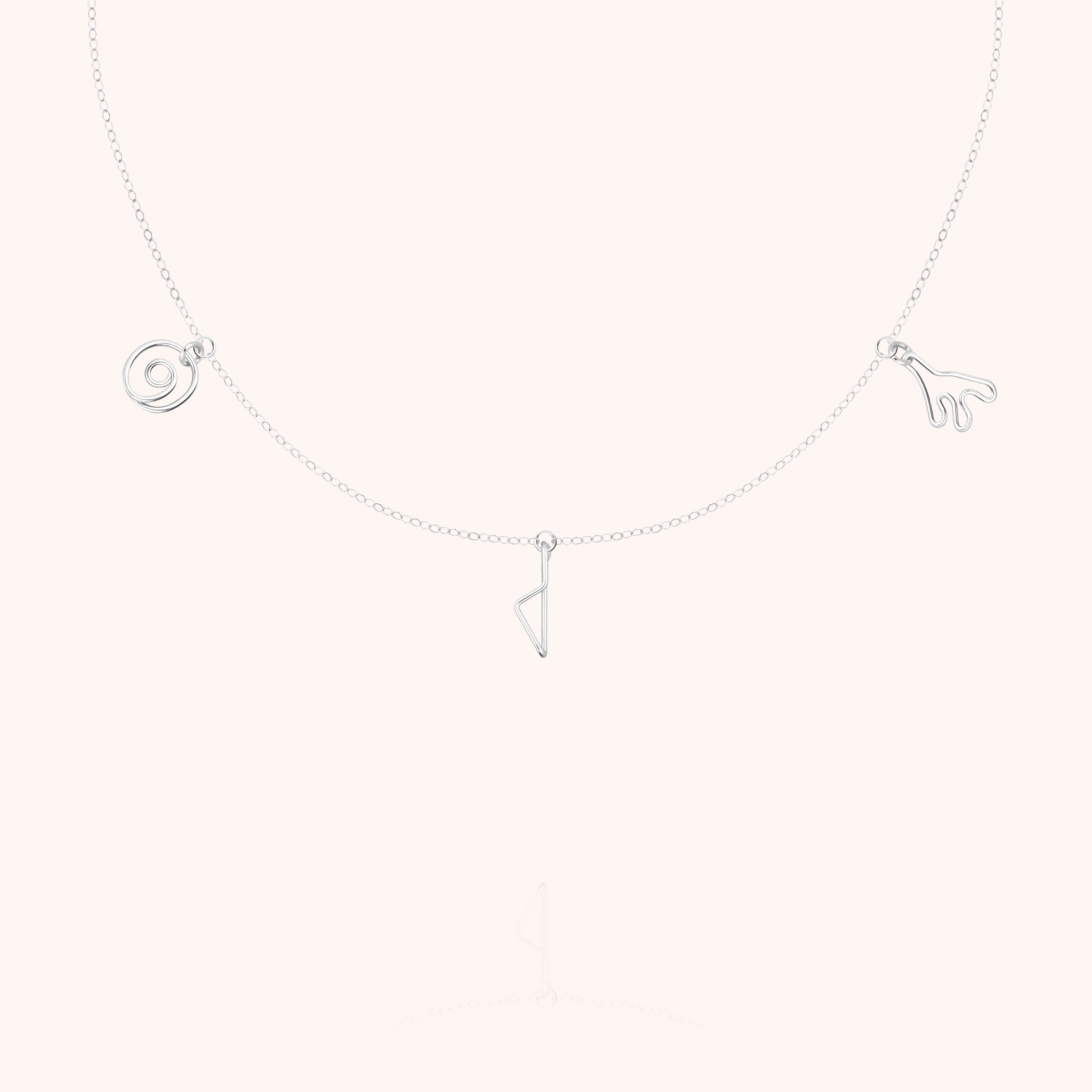 Collier Charms Trio Corsica - argent