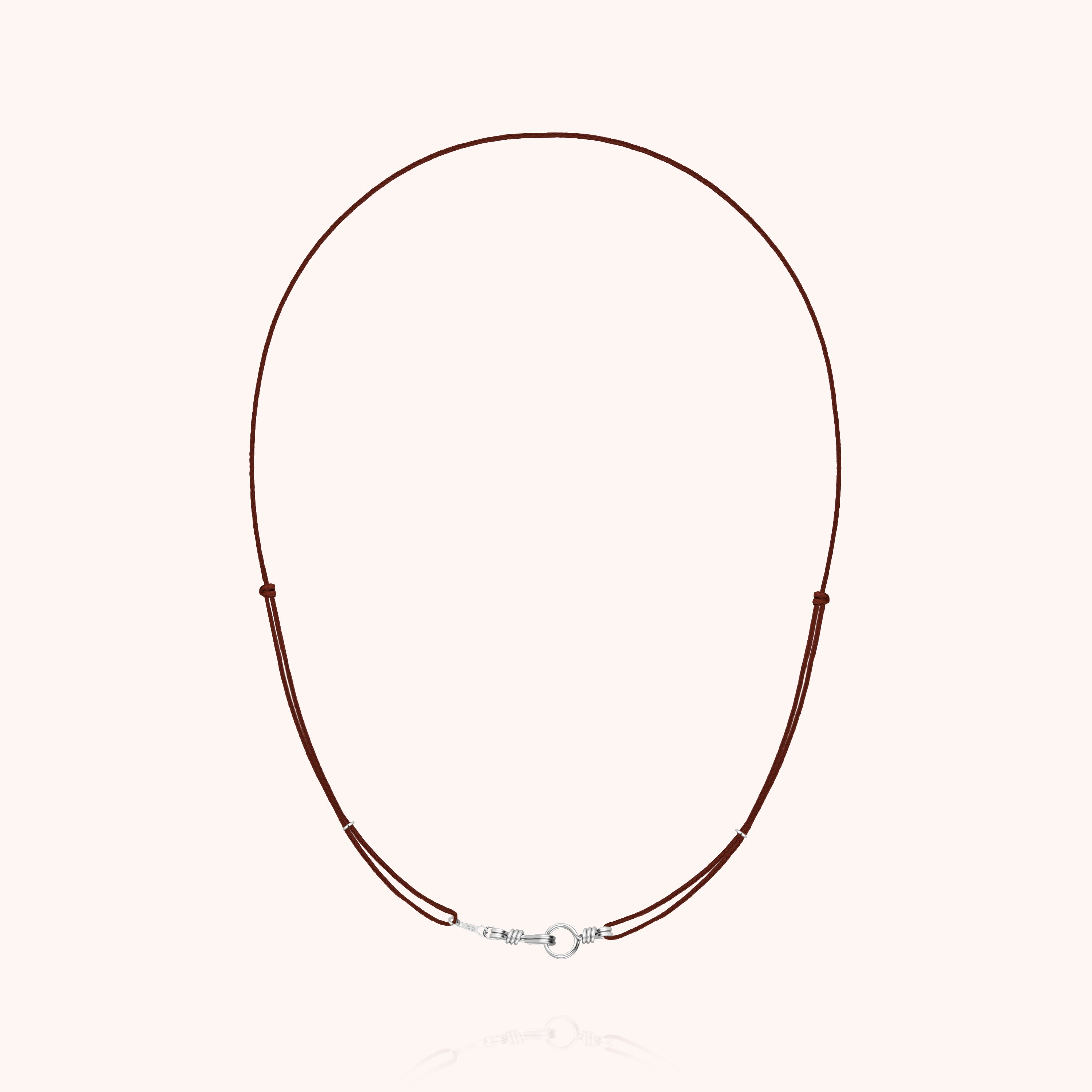 Collana Cordino Slim Knot Attache moi - argento