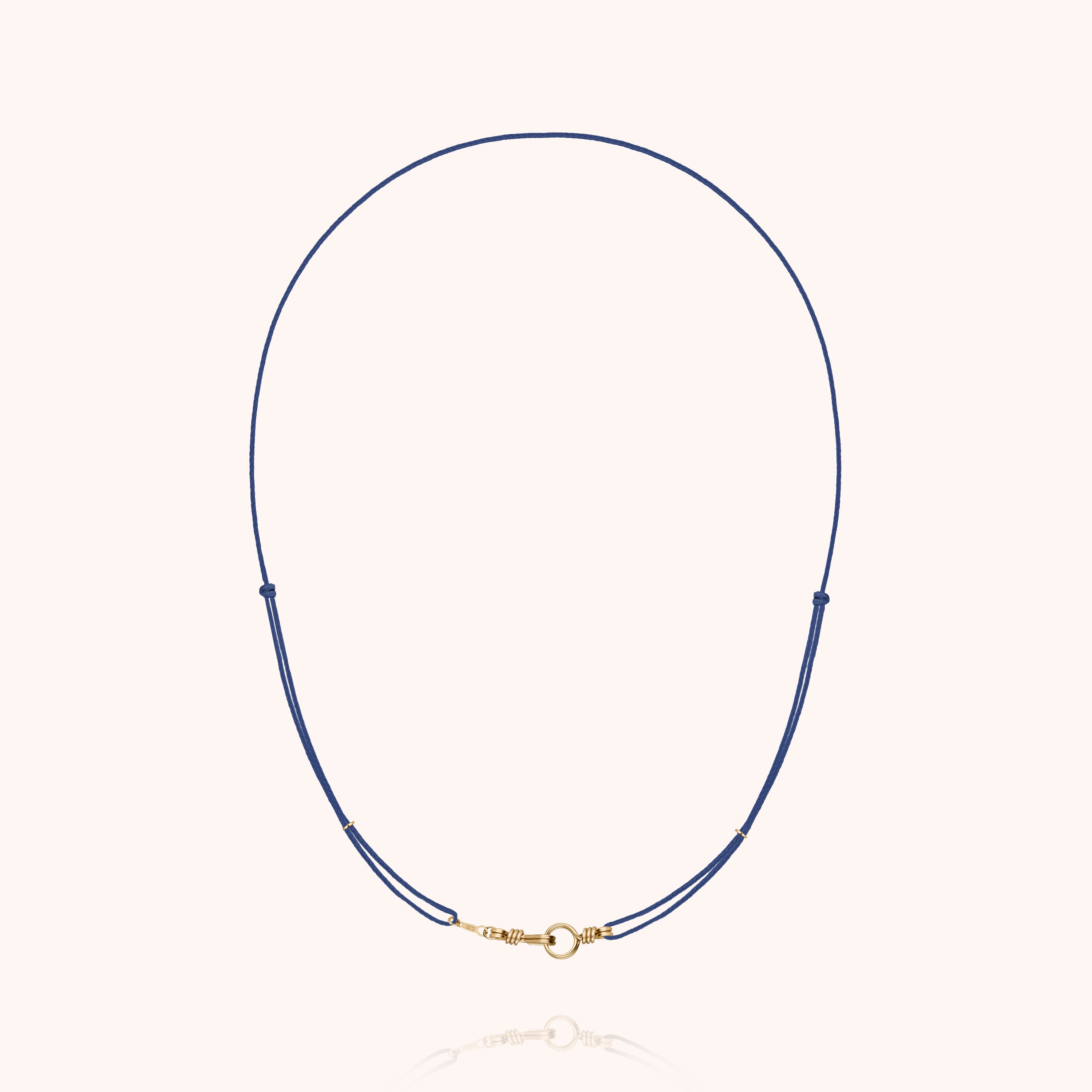 Collier Cordon Slim Knot Attache moi - or jaune laminé