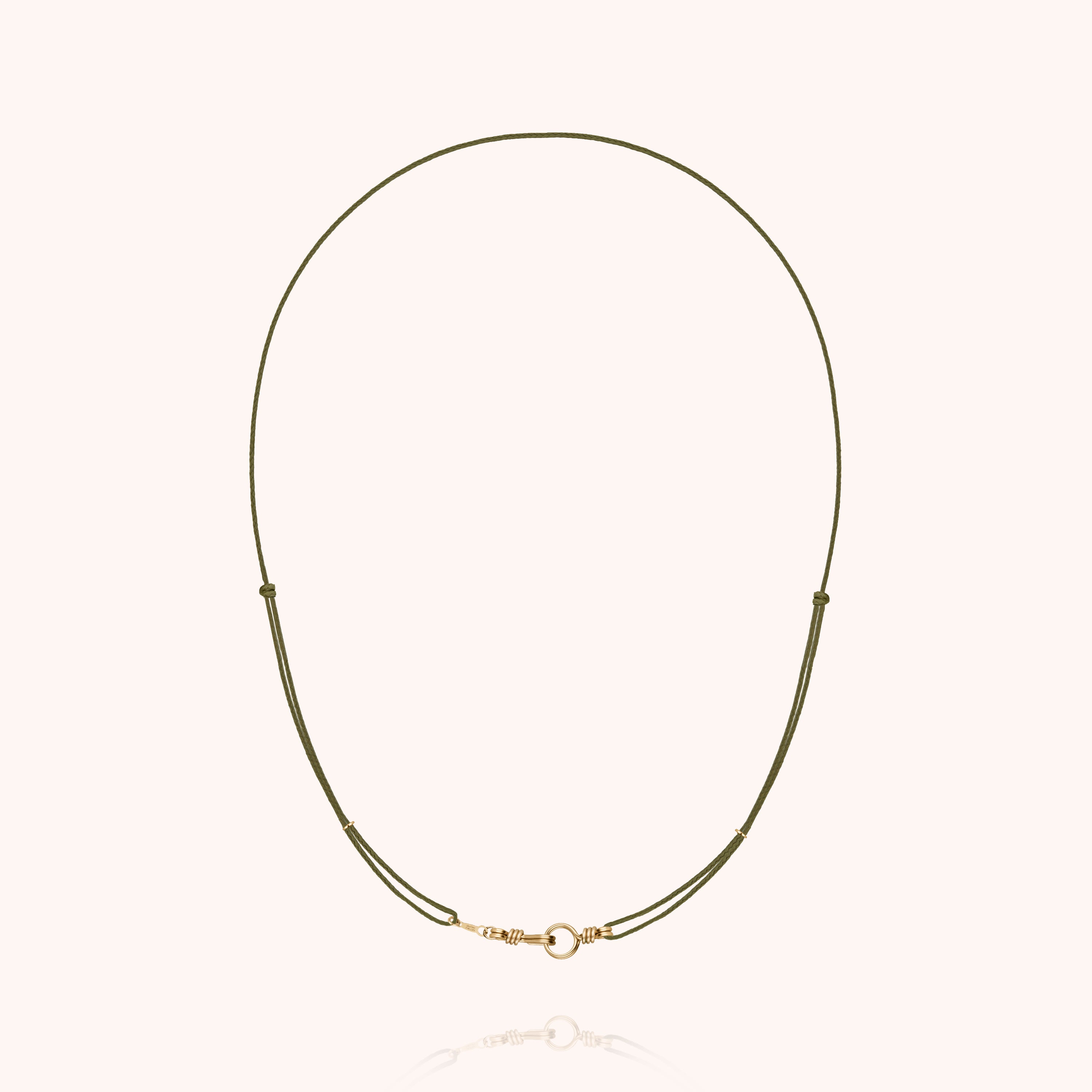 Collier Cordon Slim Knot Attache moi - or jaune laminé