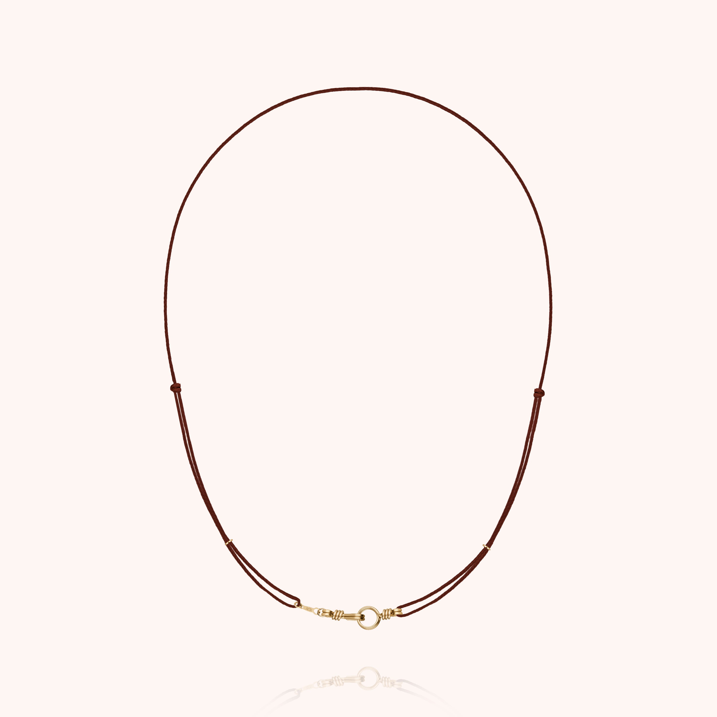 Collier Cordon Slim Knot Attache moi - or jaune laminé