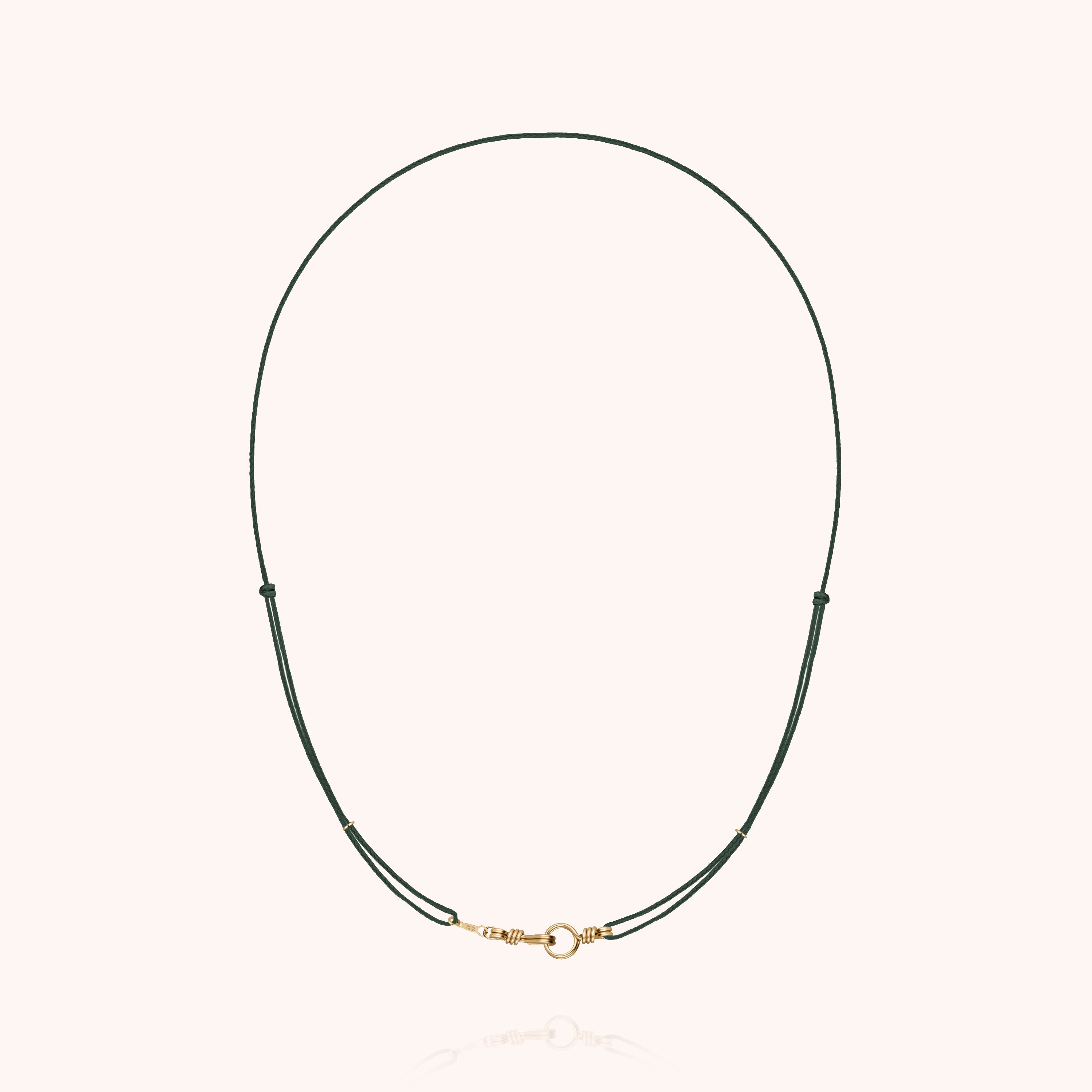 Collier Cordon Slim Knot Attache moi - or jaune laminé