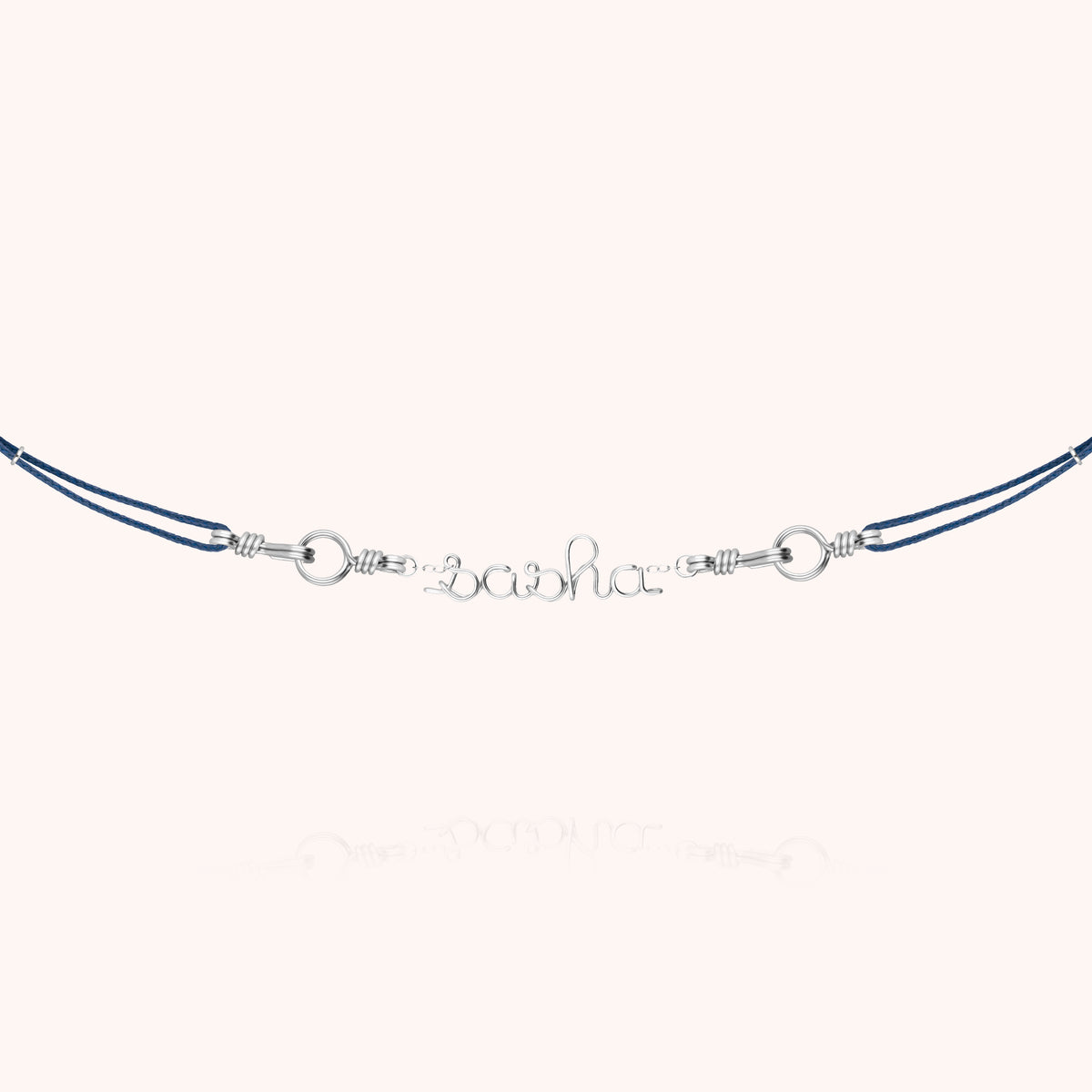 Personalisierte Kordelkette Attache moi aus 925 Sterlingsilber — von Hand gefertigt in Paris
