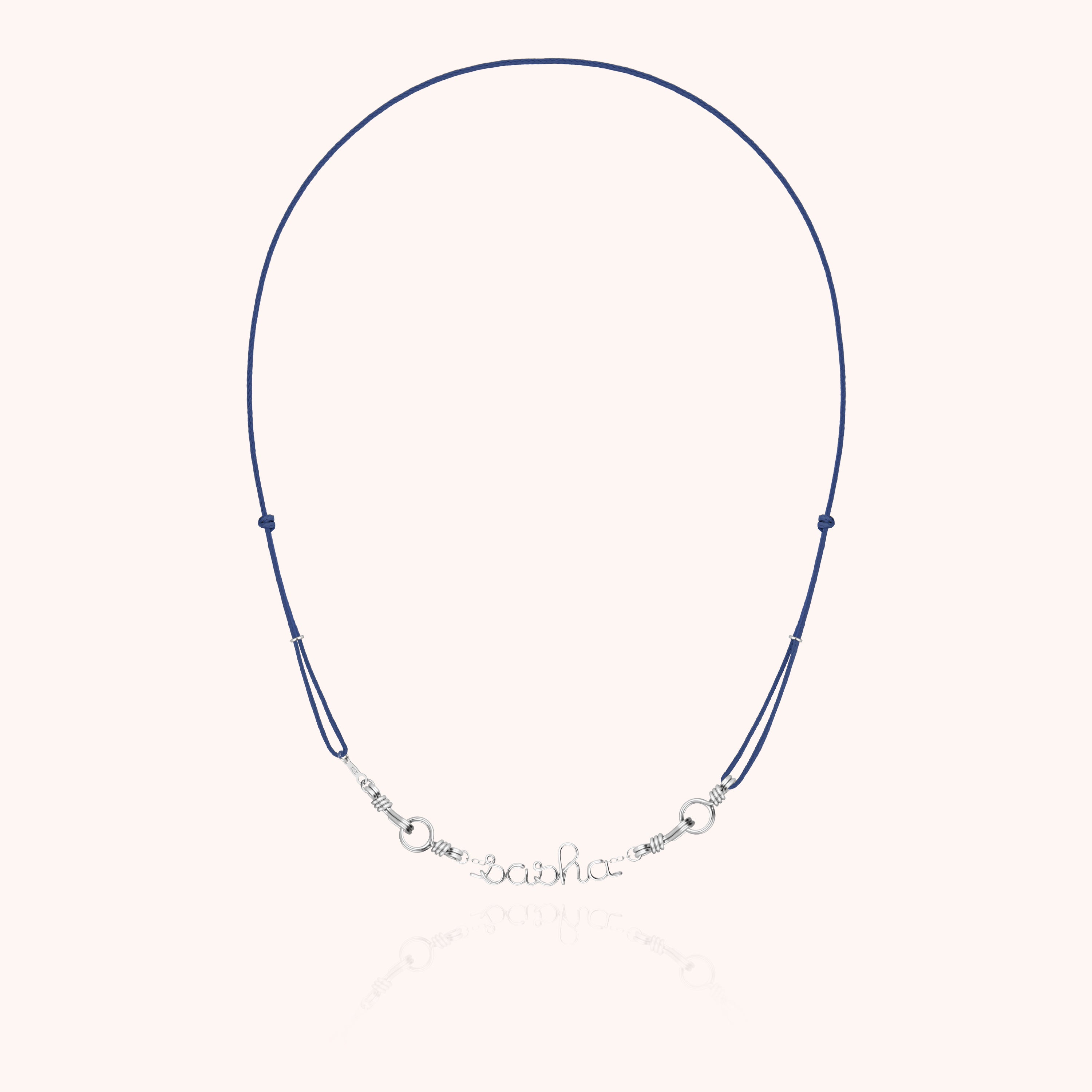 Collier Cordon Attache moi Personnalisé - argent