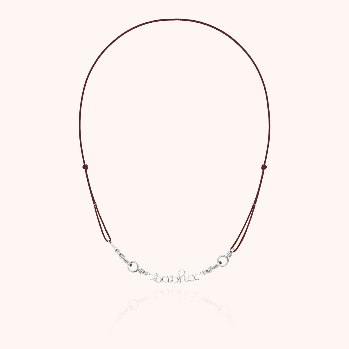 Personalisierte Kordelkette Attache moi aus 925 Sterlingsilber — personalisierbare Kette Atelier Paulin