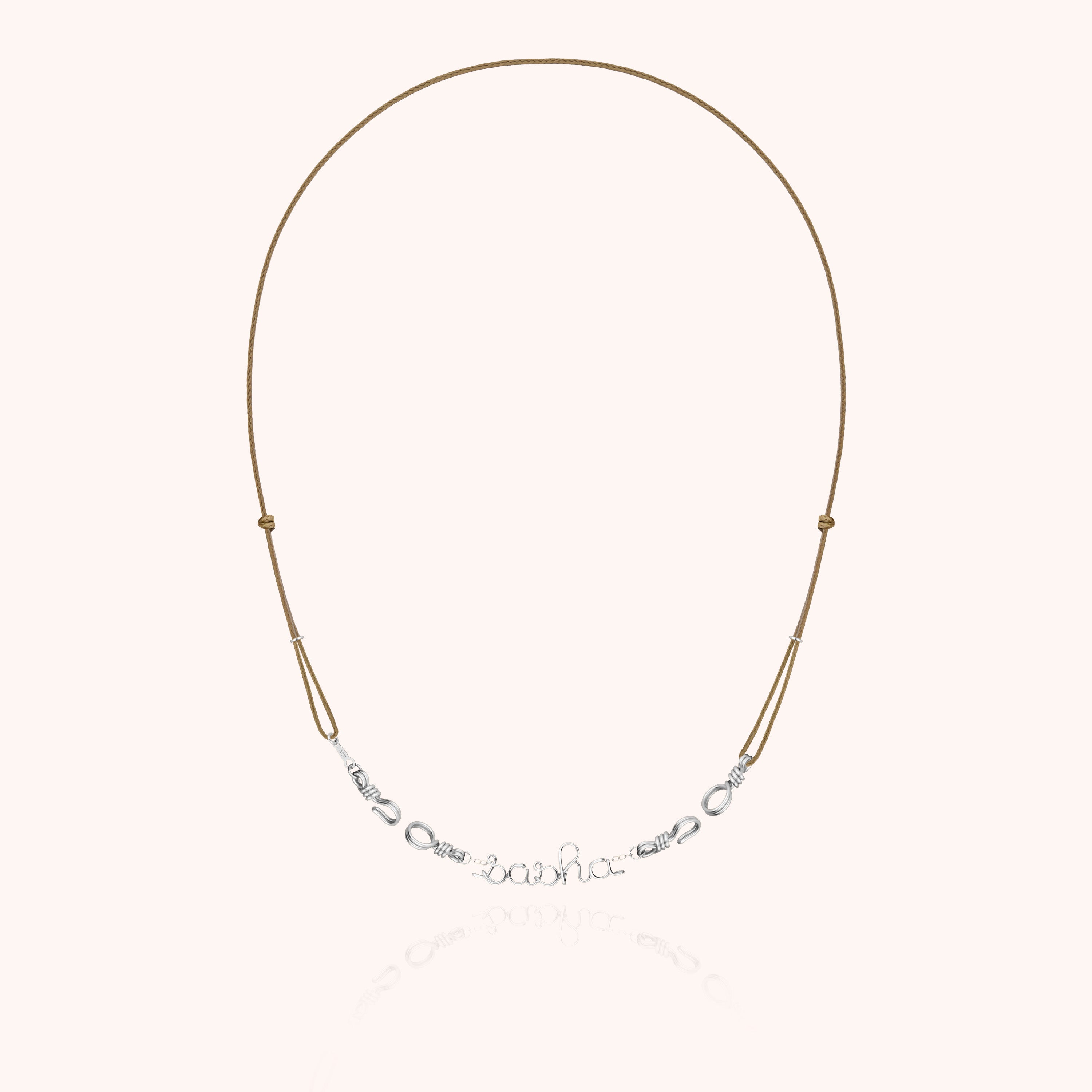 Collier Cordon Attache moi Personnalisé - argent