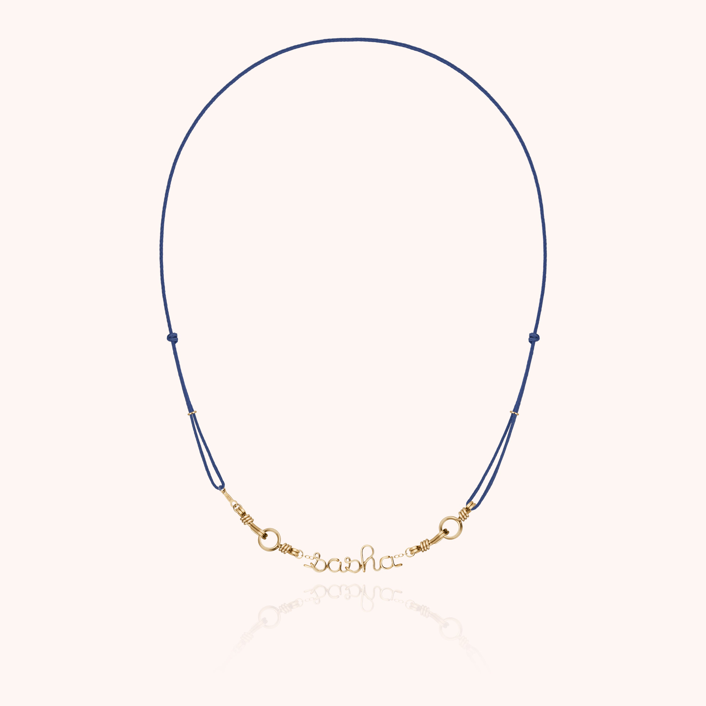 Collier Cordon Attache moi Personnalisé porté au cou — or jaune laminé livraison soigneuse garantie