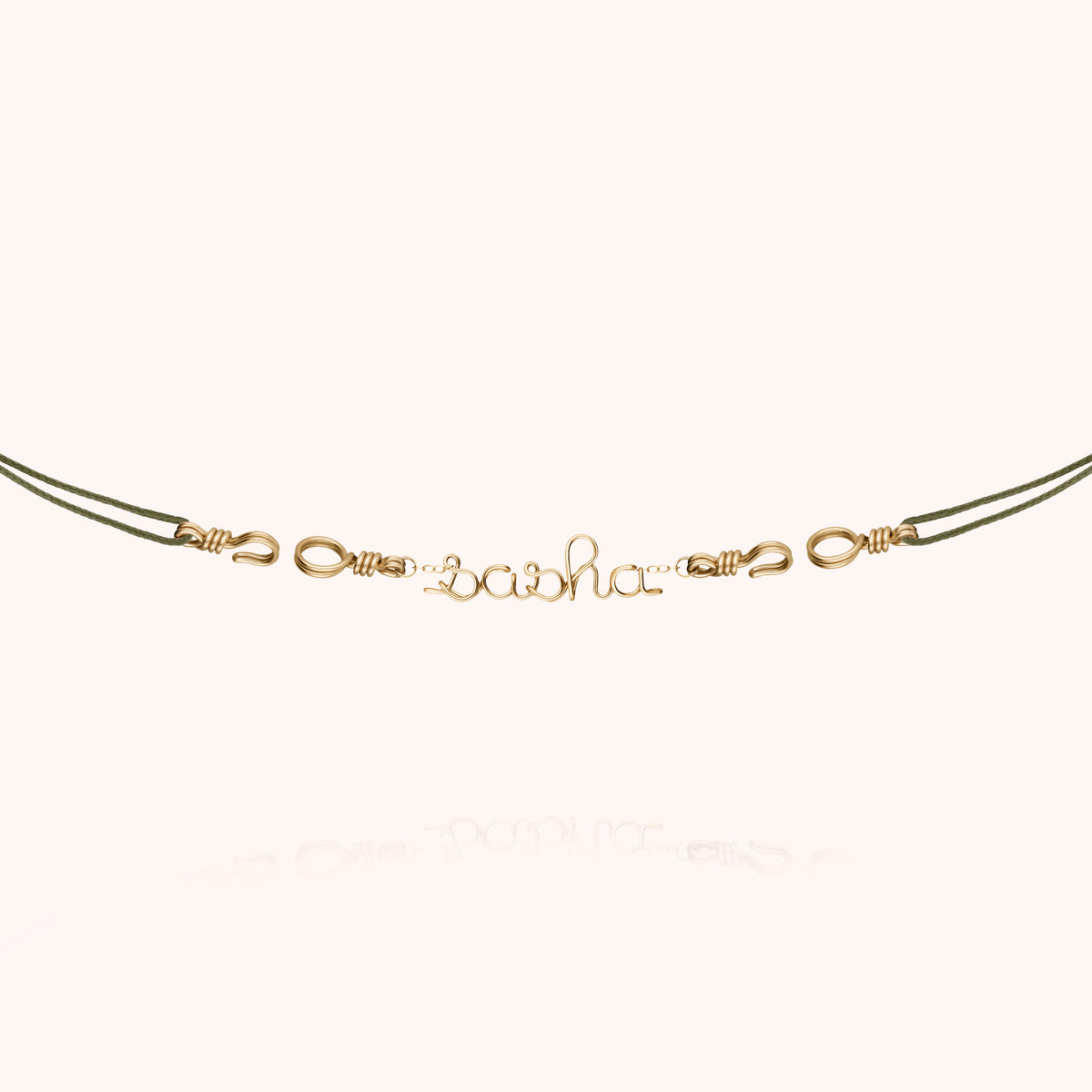 Cord Attache moi Personalized Necklace in 14k yellow gold-filled wire