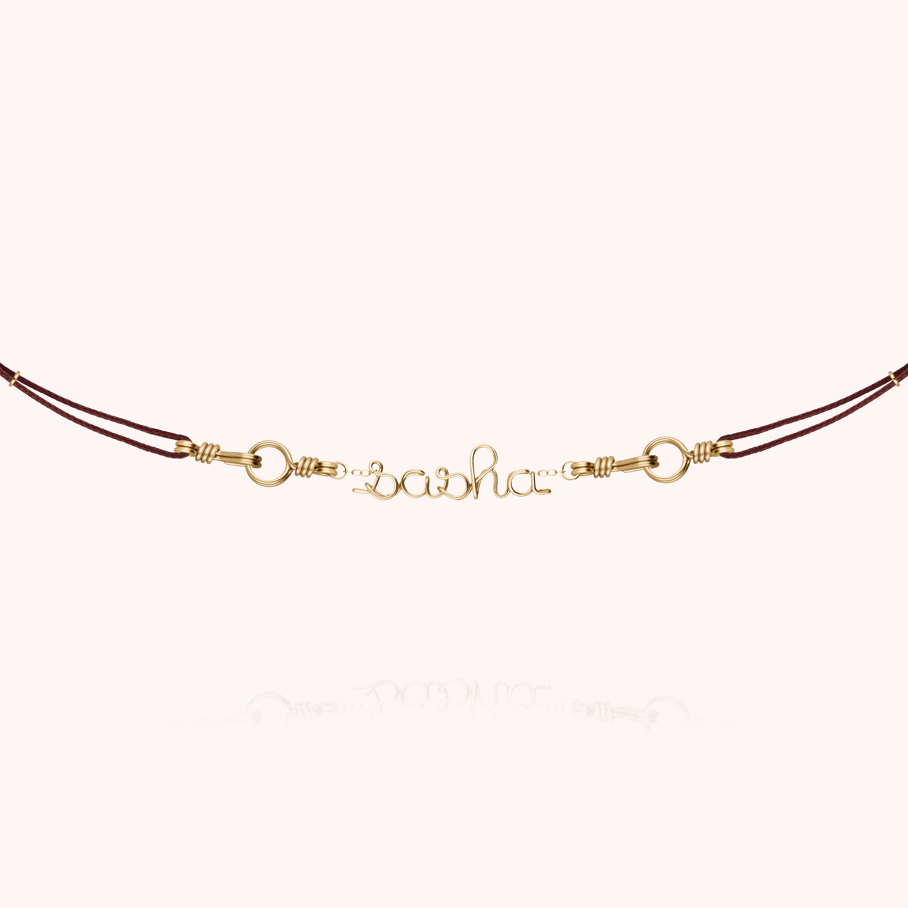 Collier Cordon Attache moi Personnalisé porté au cou — qualité artisanale garantie