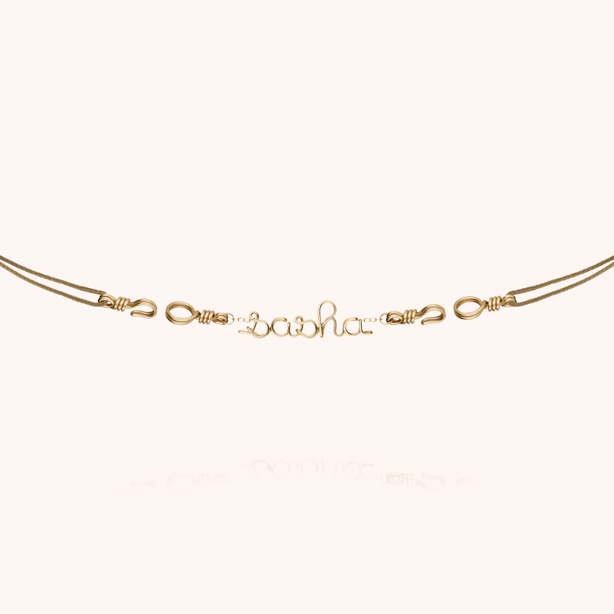 Cord Attache moi Personalized Necklace in 14k yellow gold-filled wire