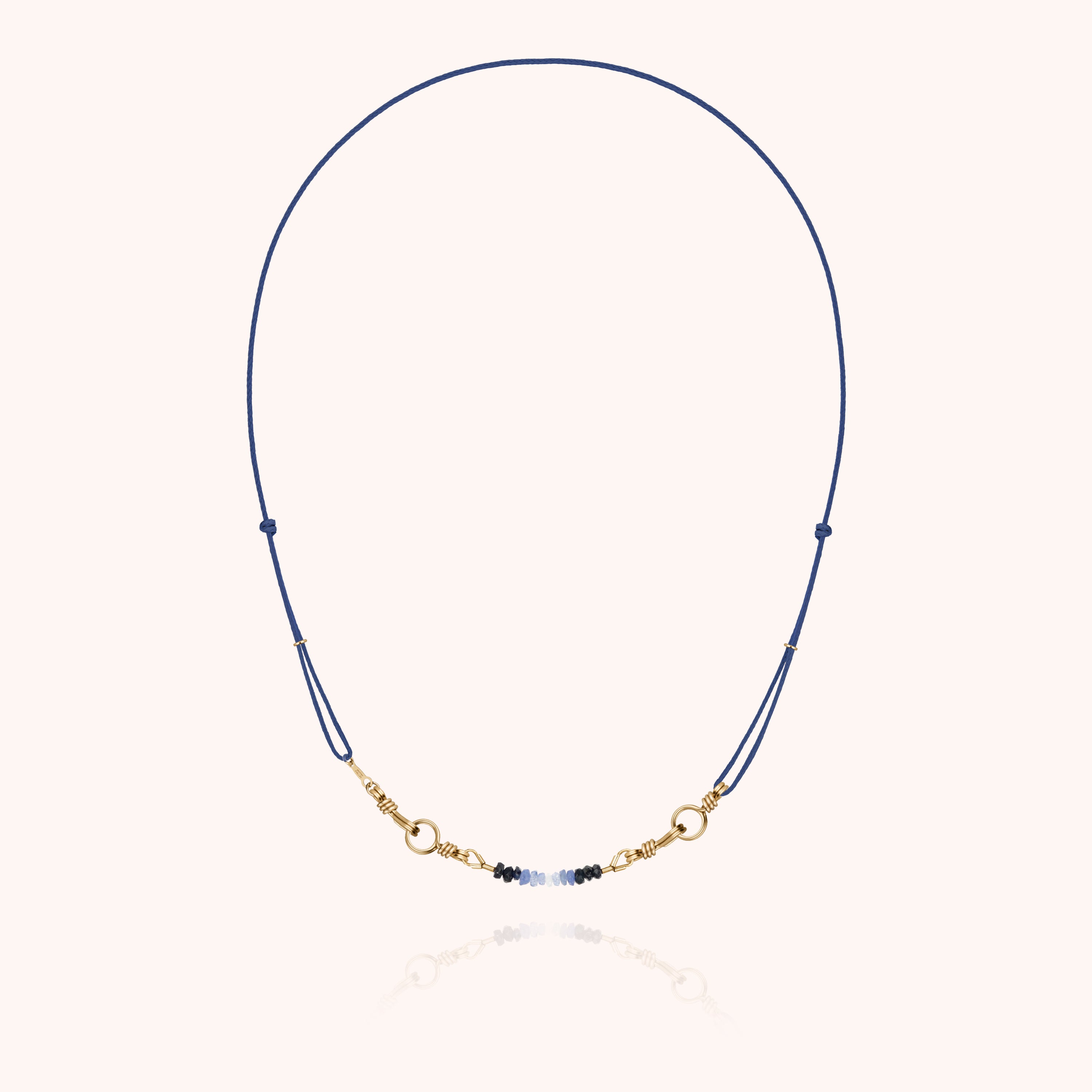 Collier et bracelet cordon assortis en or jaune 585 millièmes résistant à l'eau