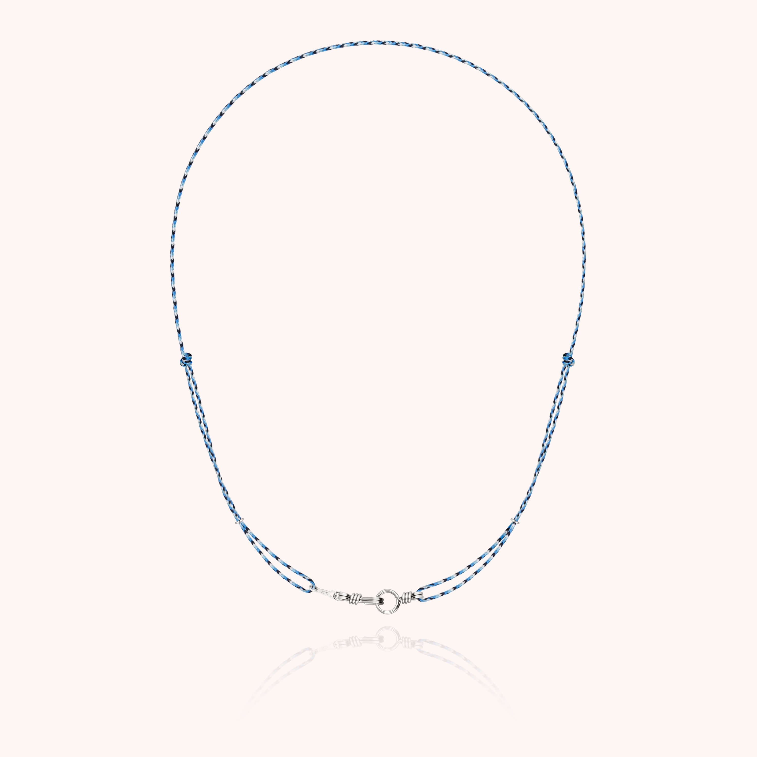 Collier Cordon Slim Knot Attache moi en argent sterling 925 — fabriqué à la main à Paris