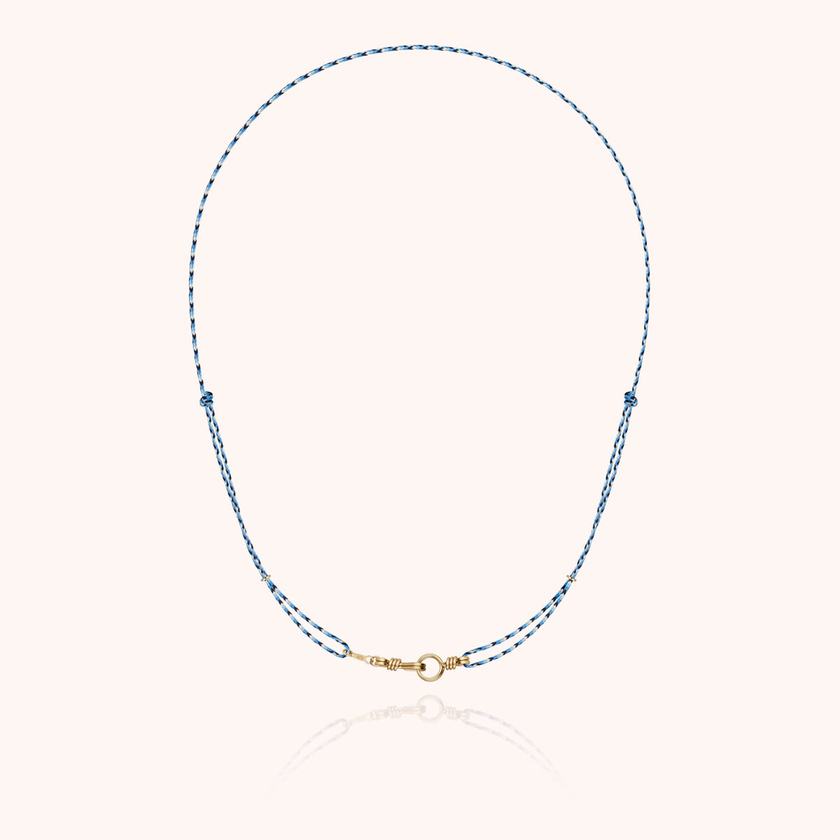 Slim Knot Cord Necklace Attache moi in 14k yellow gold-filled wire
