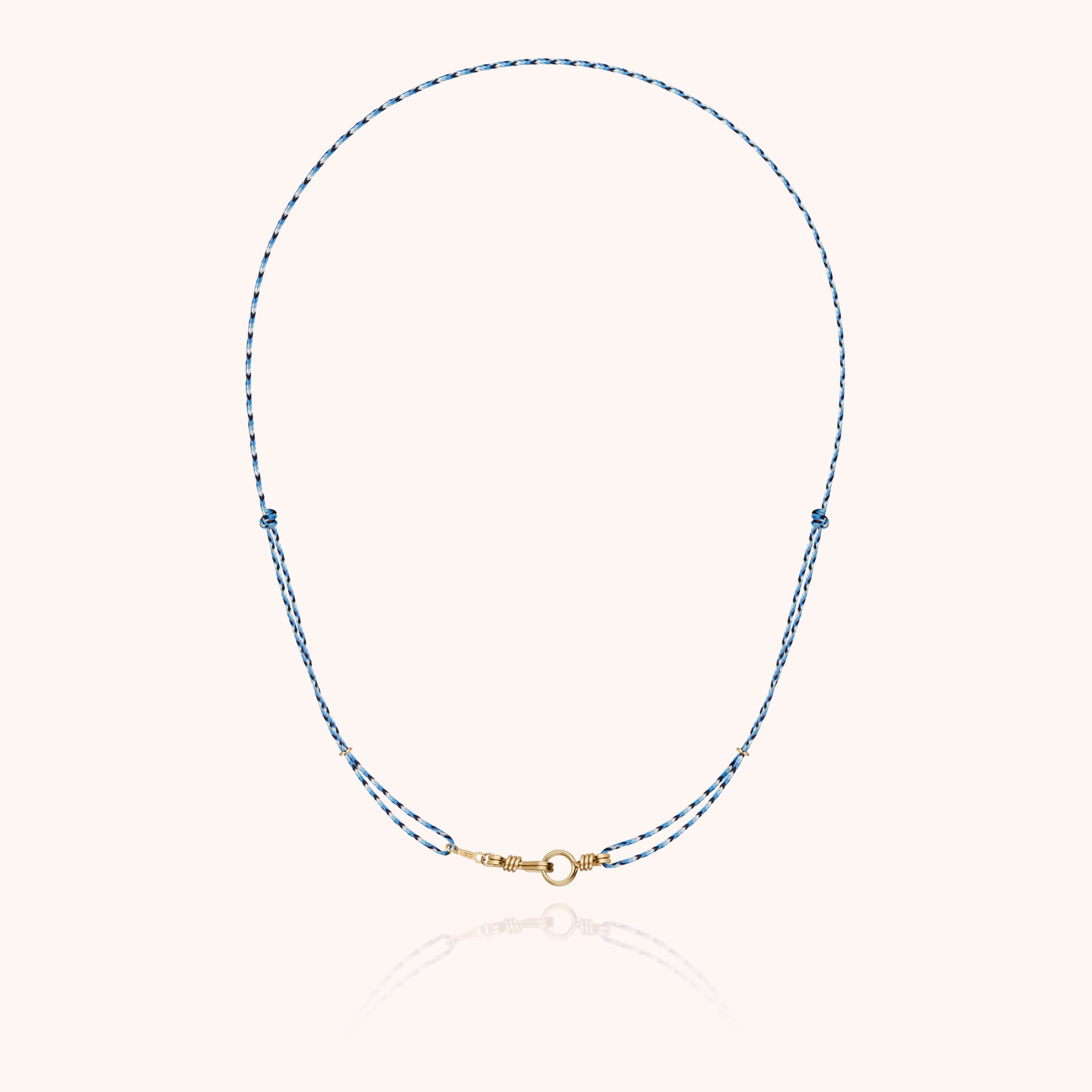 Collier Cordon Slim Knot Attache moi en or jaune laminé — collier personnalisable Atelier Paulin