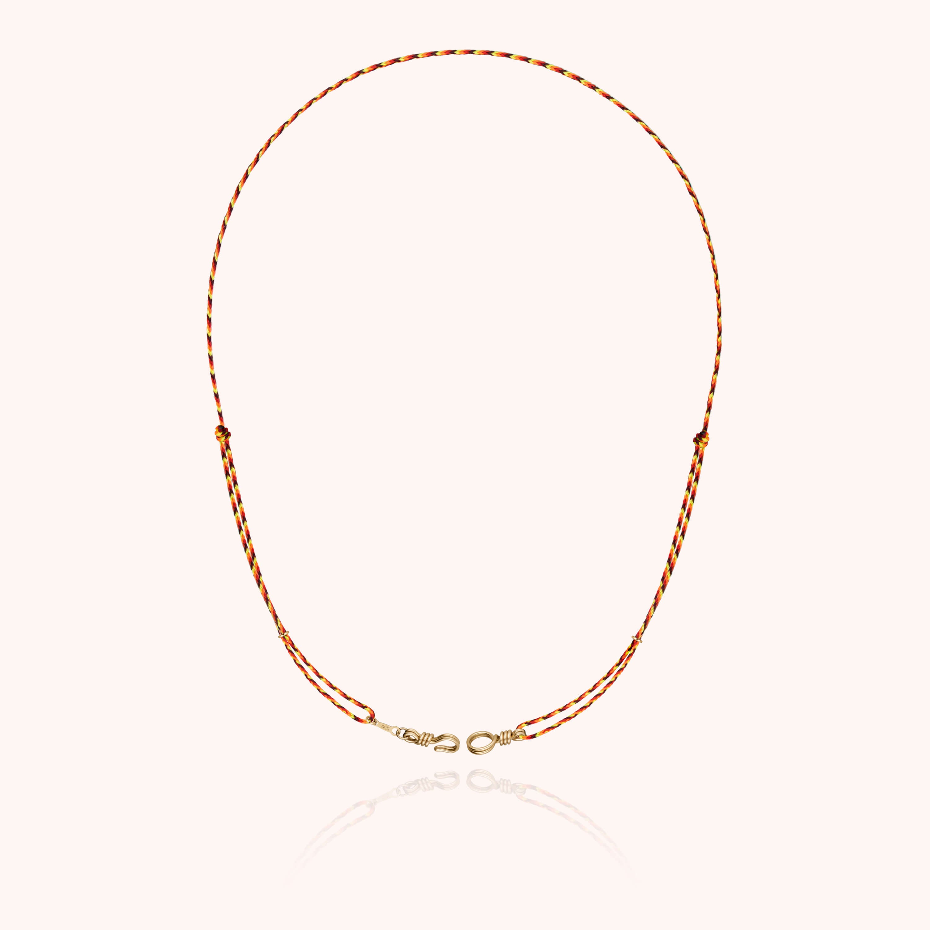 Collier Cordon Slim Knot Attache moi - or jaune laminé