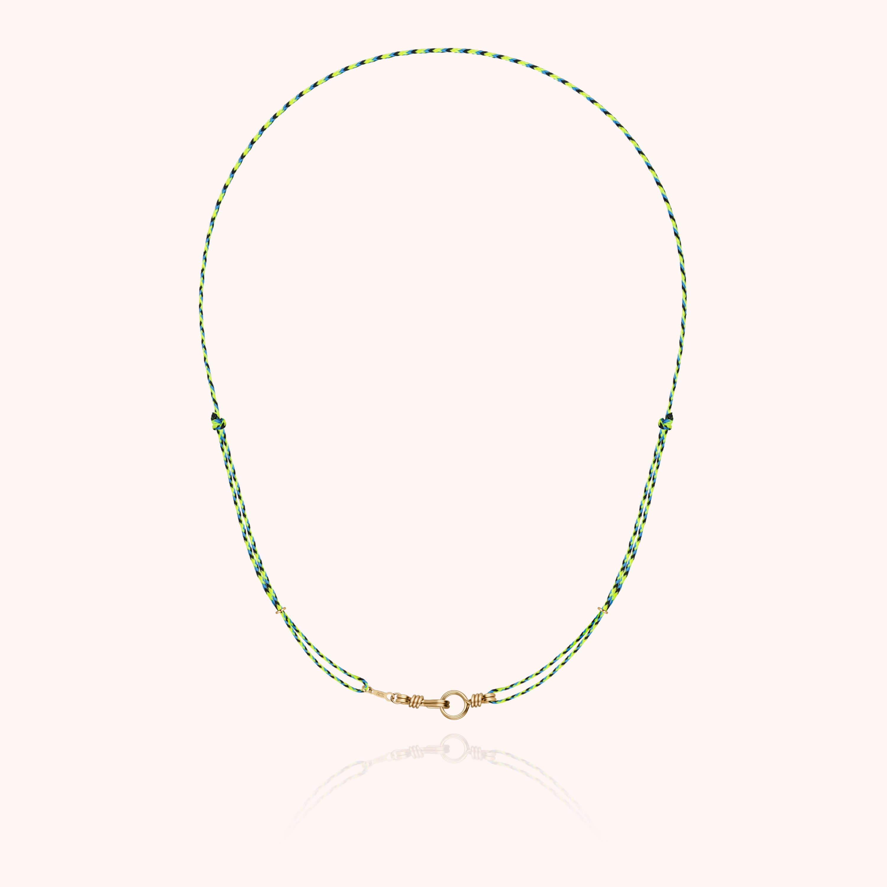 Collier Cordon Slim Knot Attache moi - or jaune laminé