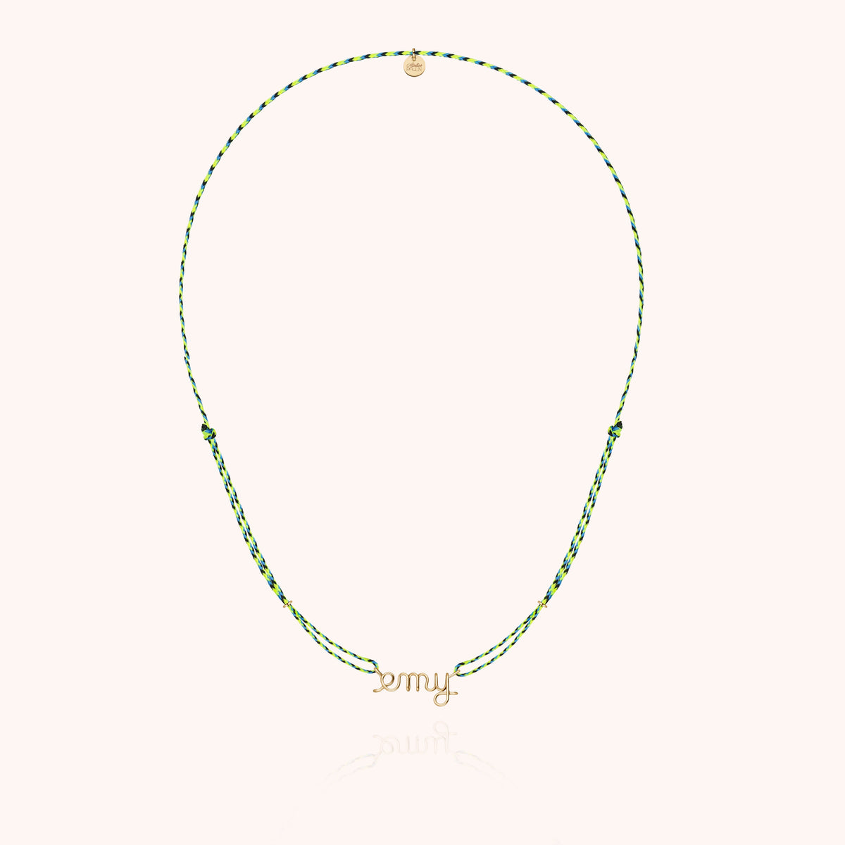 Collana Cordino Slim Knot Personalizzata in filo d'oro giallo 18kt