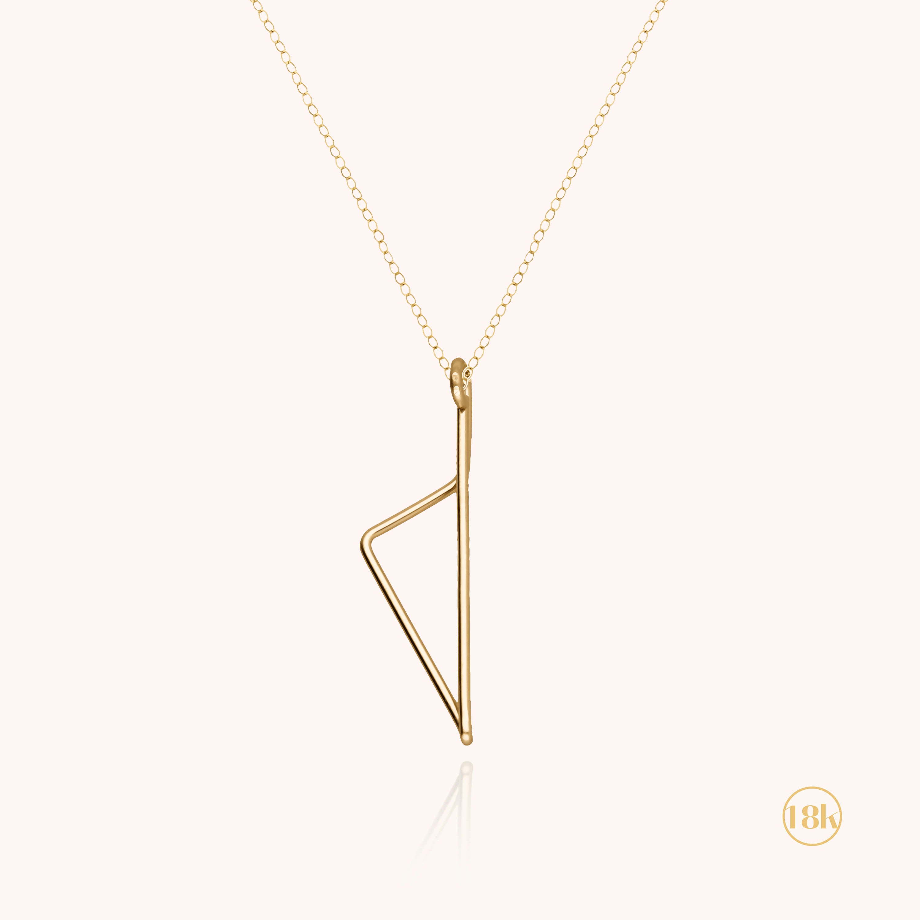 Collier Corsica en or jaune 750/1000 façonné main, vue principale du bijou artisanal