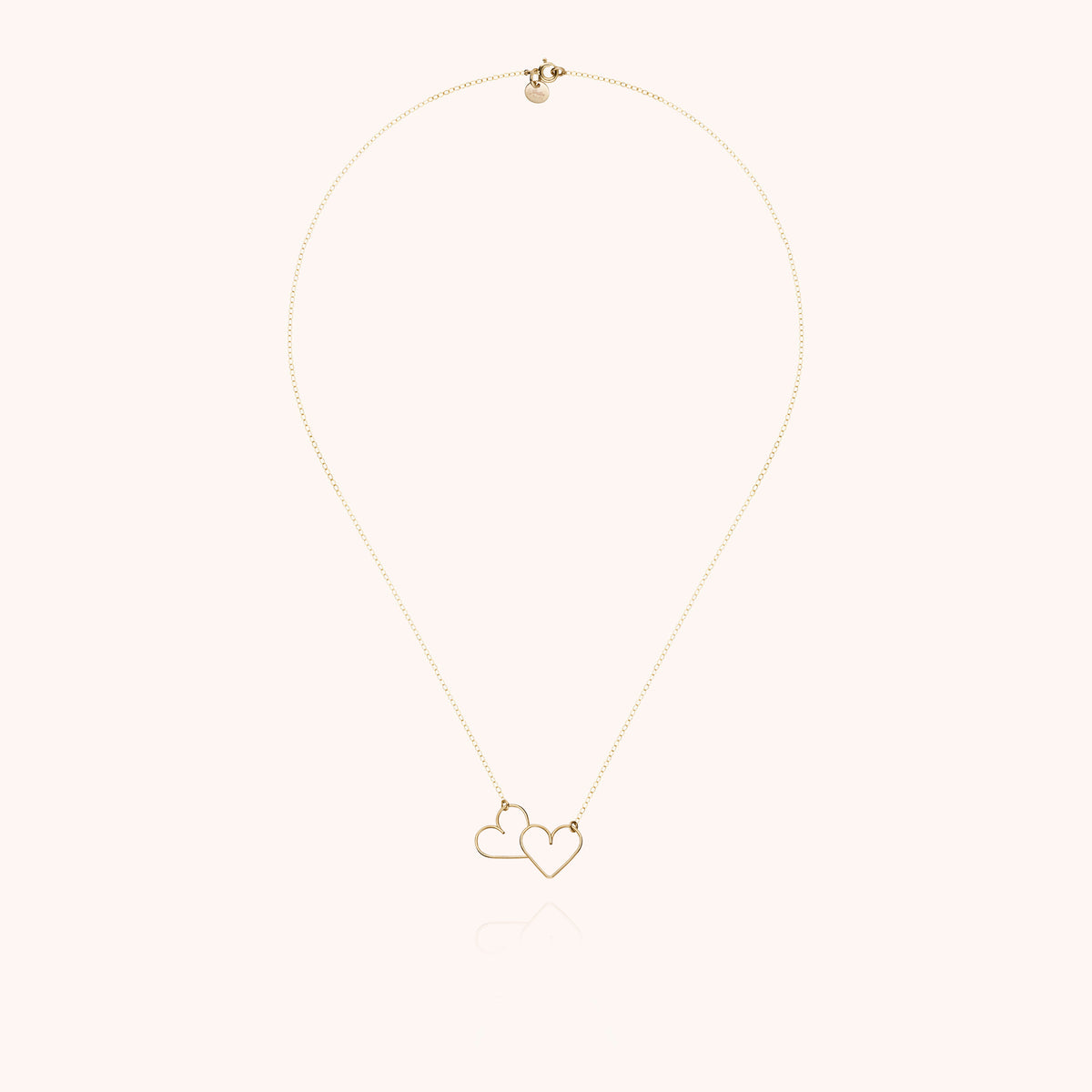 Collana Donne Mi Il Tuo Cuore in filo d'oro giallo laminato 14k, portata al collo